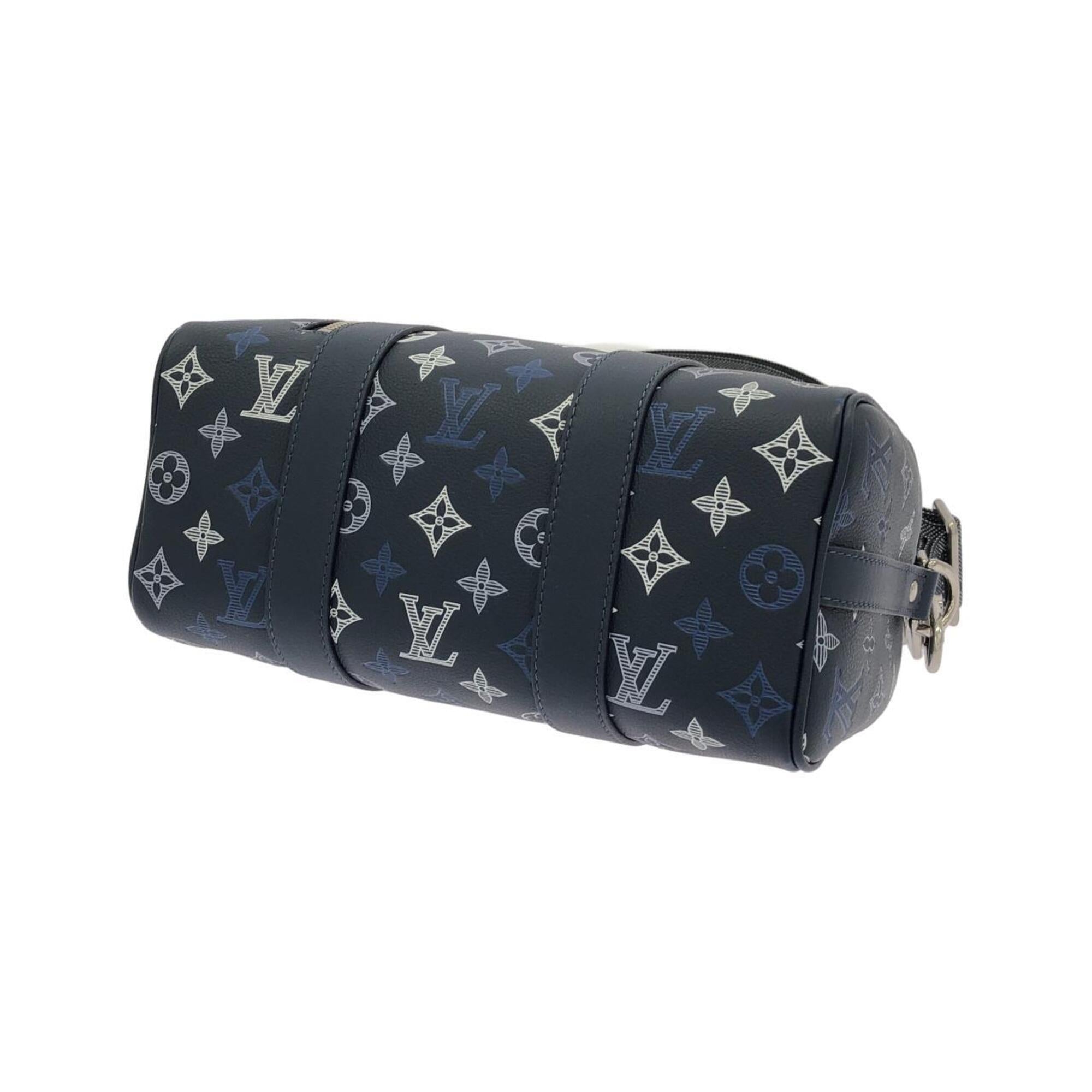Louis Vuitton Navy Leather Boston Bag (Pre-Owned)