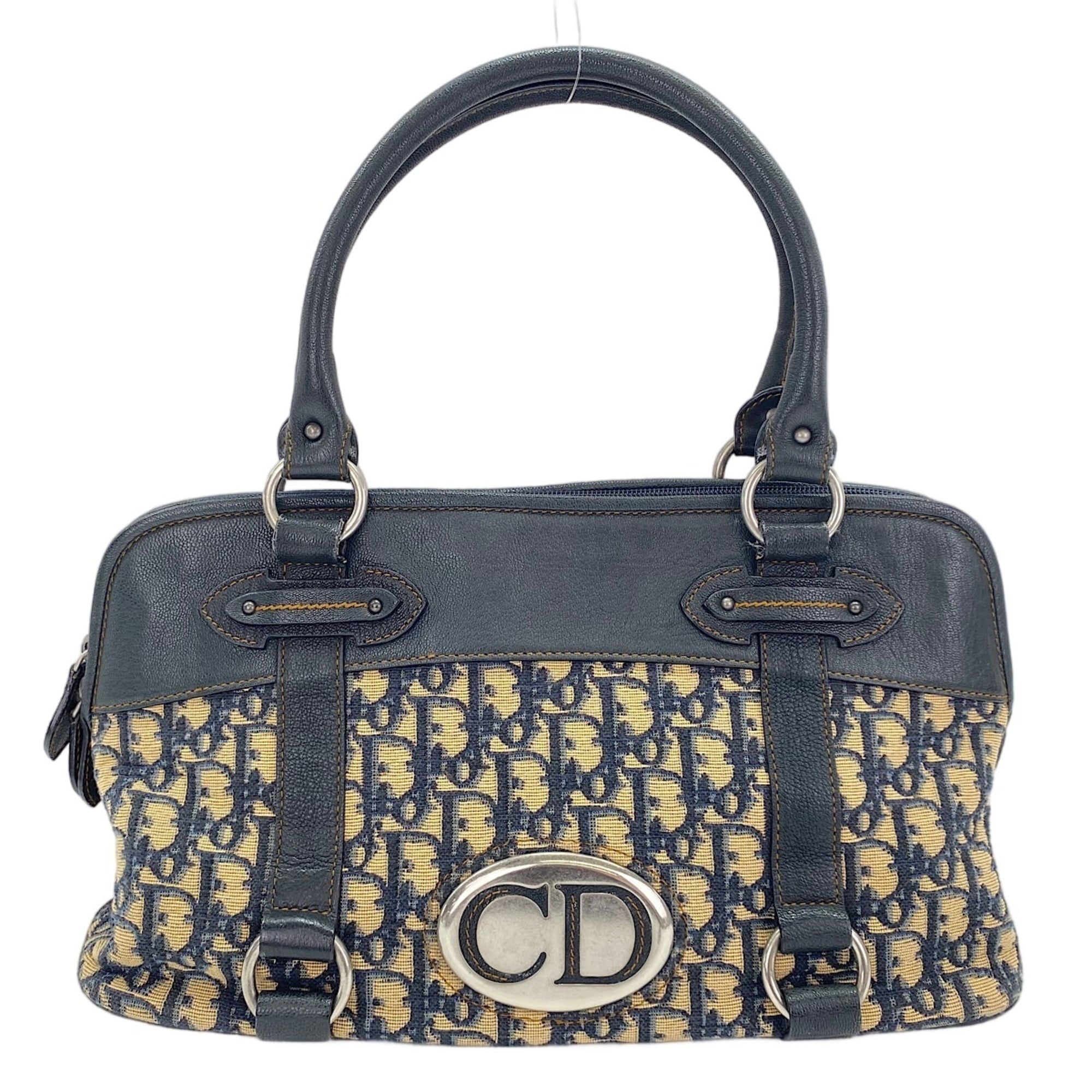 Christian Dior Trotter Navy Trotter Tote Bag (Pre-Owned)