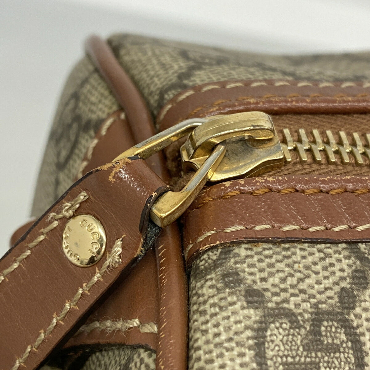 Gucci Brown Pvc Handbag (Pre-Owned)