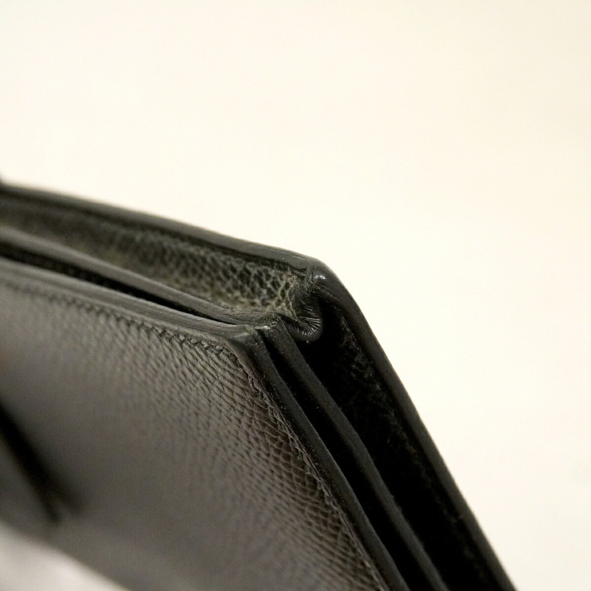 Hermes Black Epsom Leather Leather Long Wallet (Bi-Fold) (Pre-Owned)