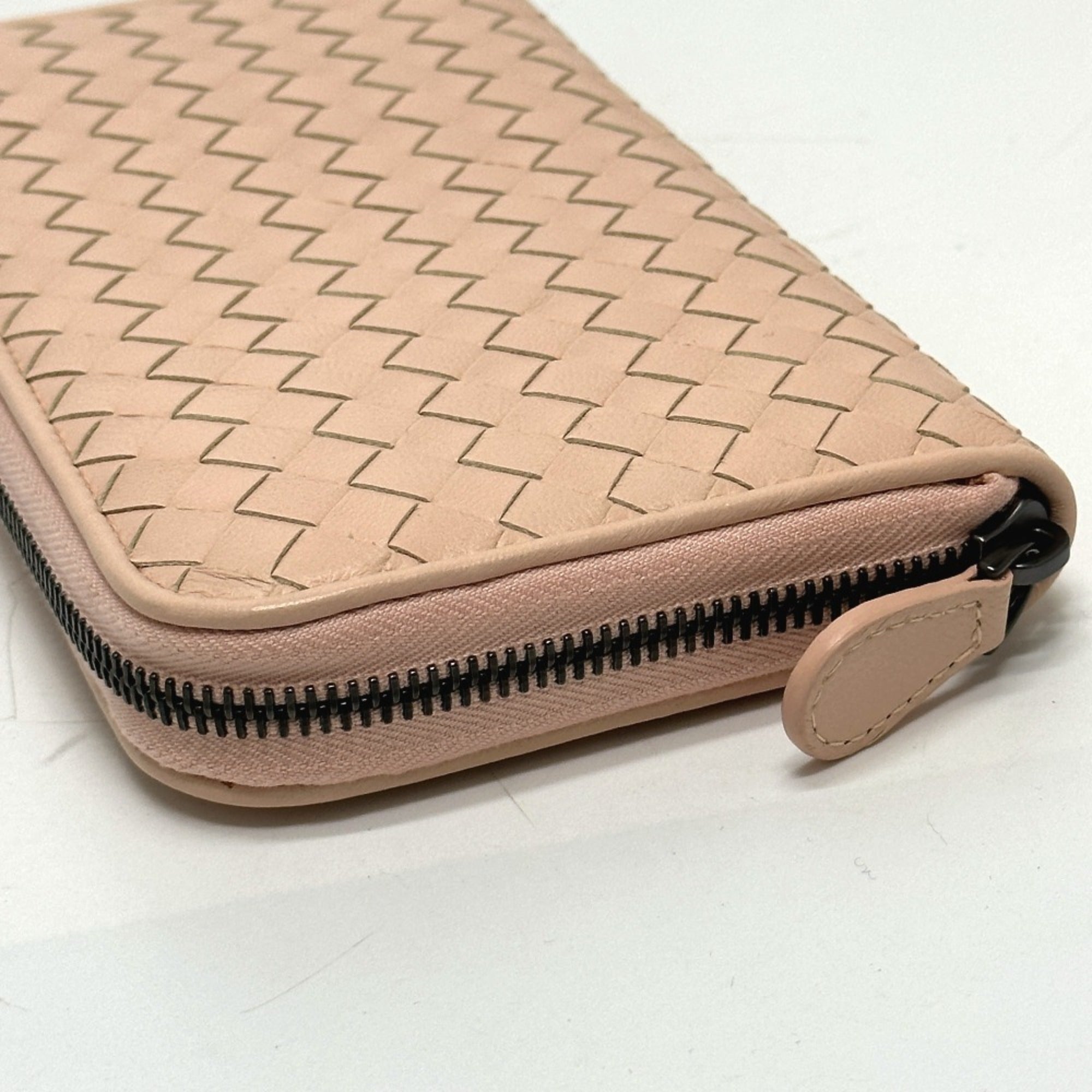 Bottega Veneta Pink Intrecciato Long Wallet (Bi-Fold) (Pre-Owned)