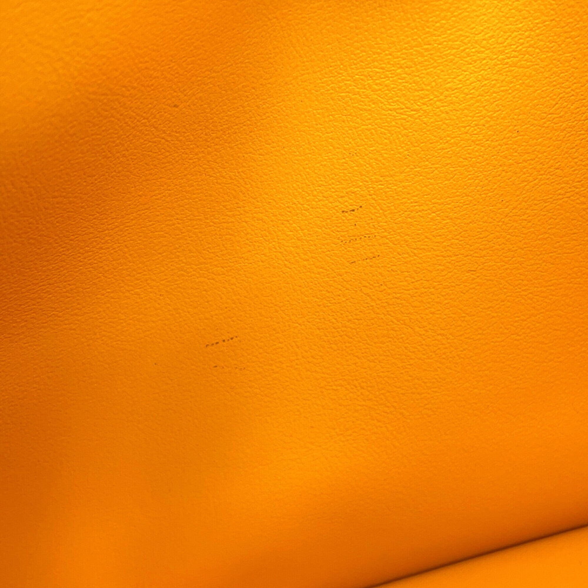 Bottega Veneta Yellow Leather Handbag Pouch (Pre-Owned)