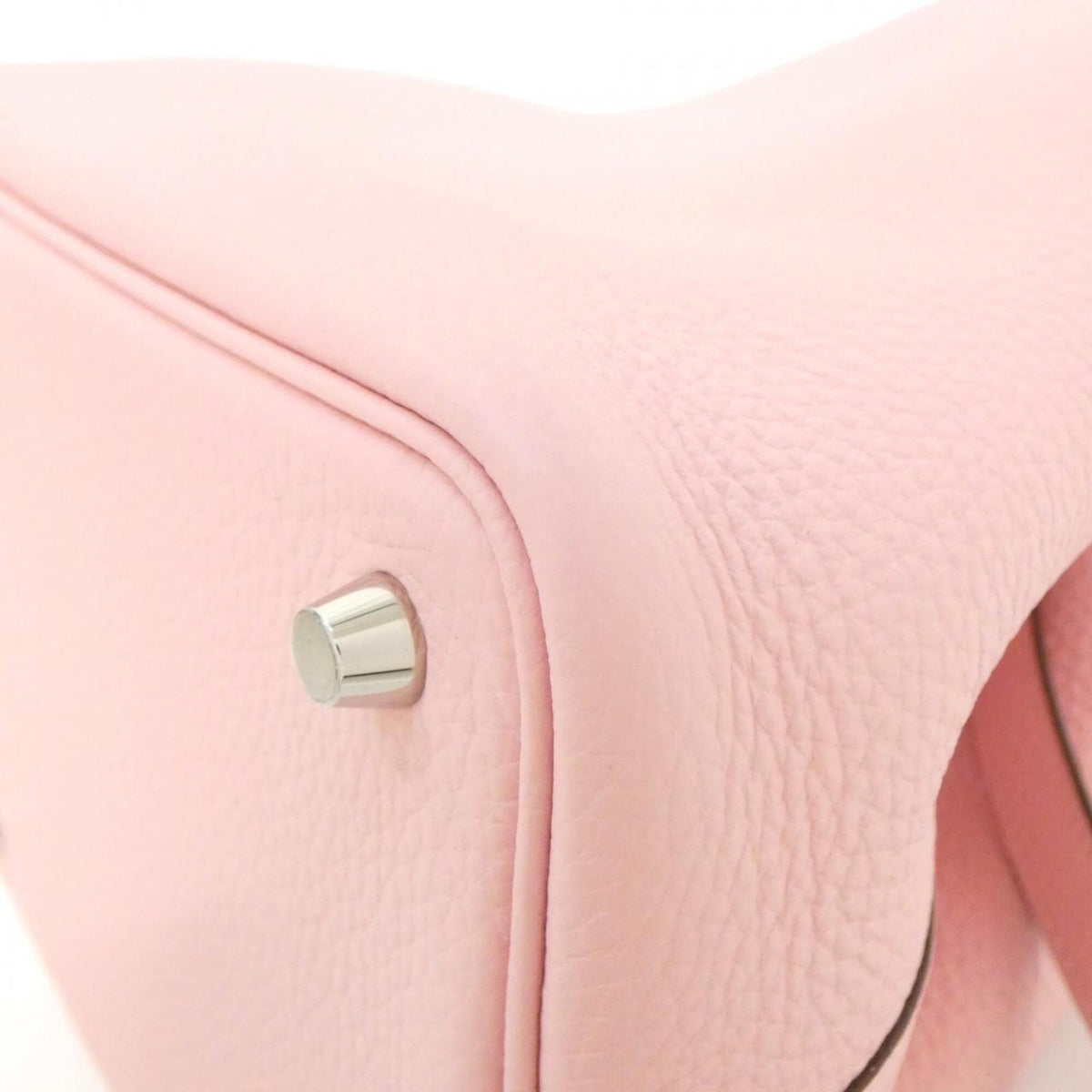 Hermes Rose Sakura Taurillon Clemence Leather Handbag (Pre-Owned)