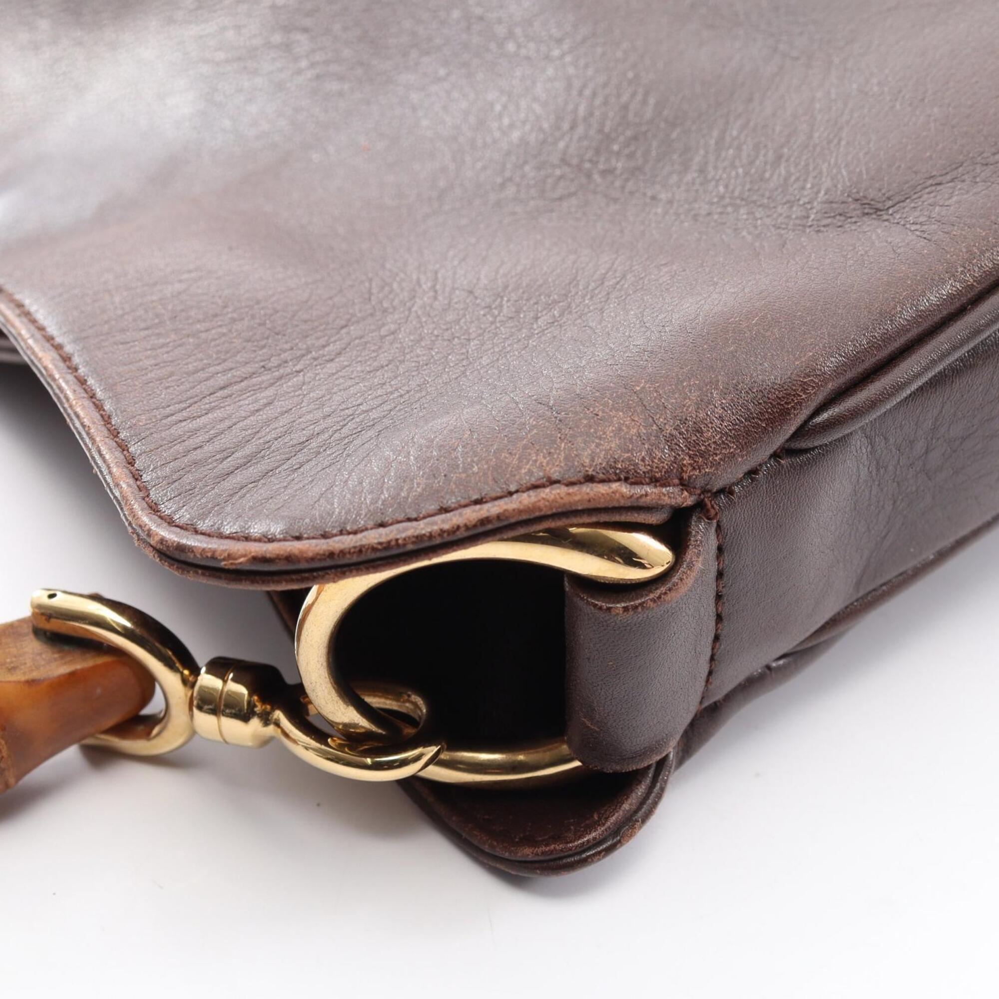 Gucci Brown Leather Handbag (Pre-Owned)