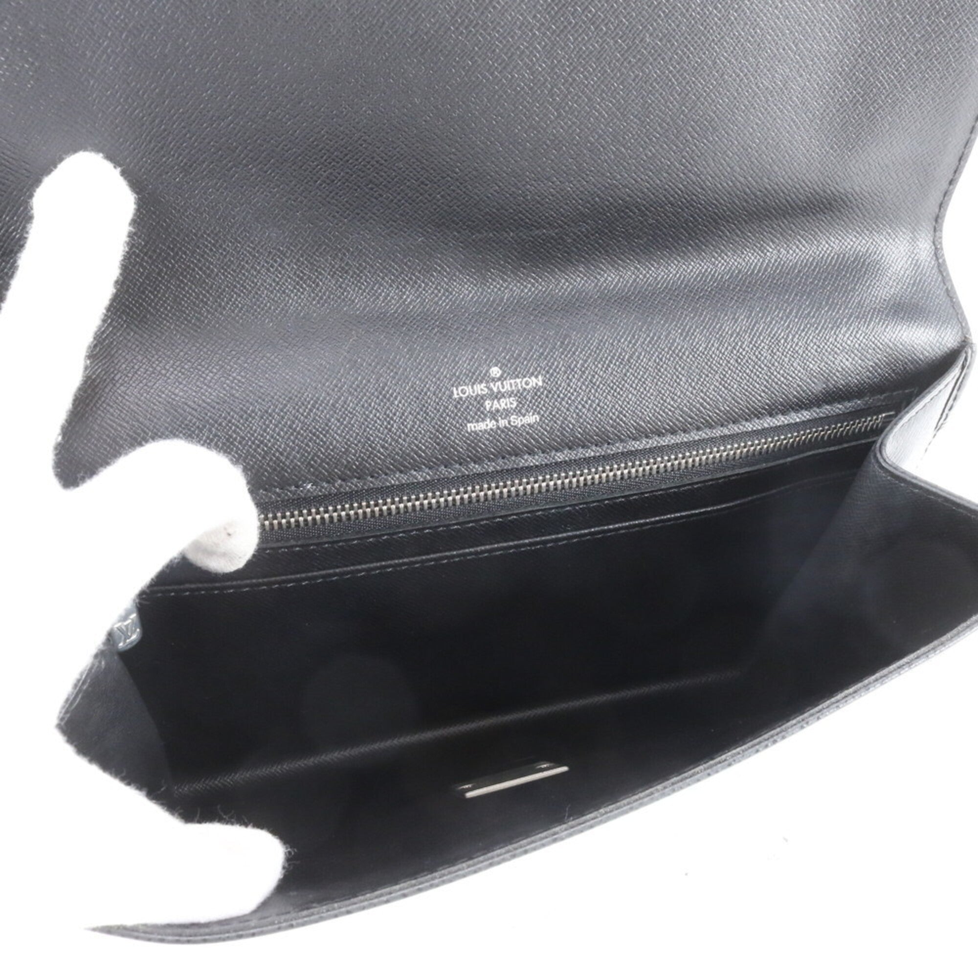 Louis Vuitton Ardoise Leather Clutch Bag Handbag Pouch (Pre-Owned)