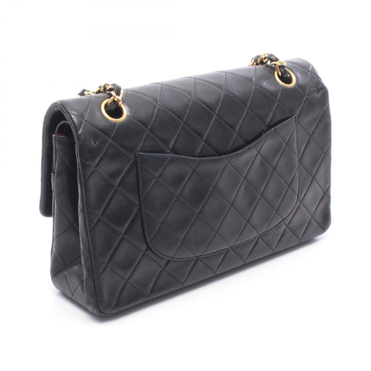 Chanel Black Leather Handbag Shoulder Bag (Pre-Owned)