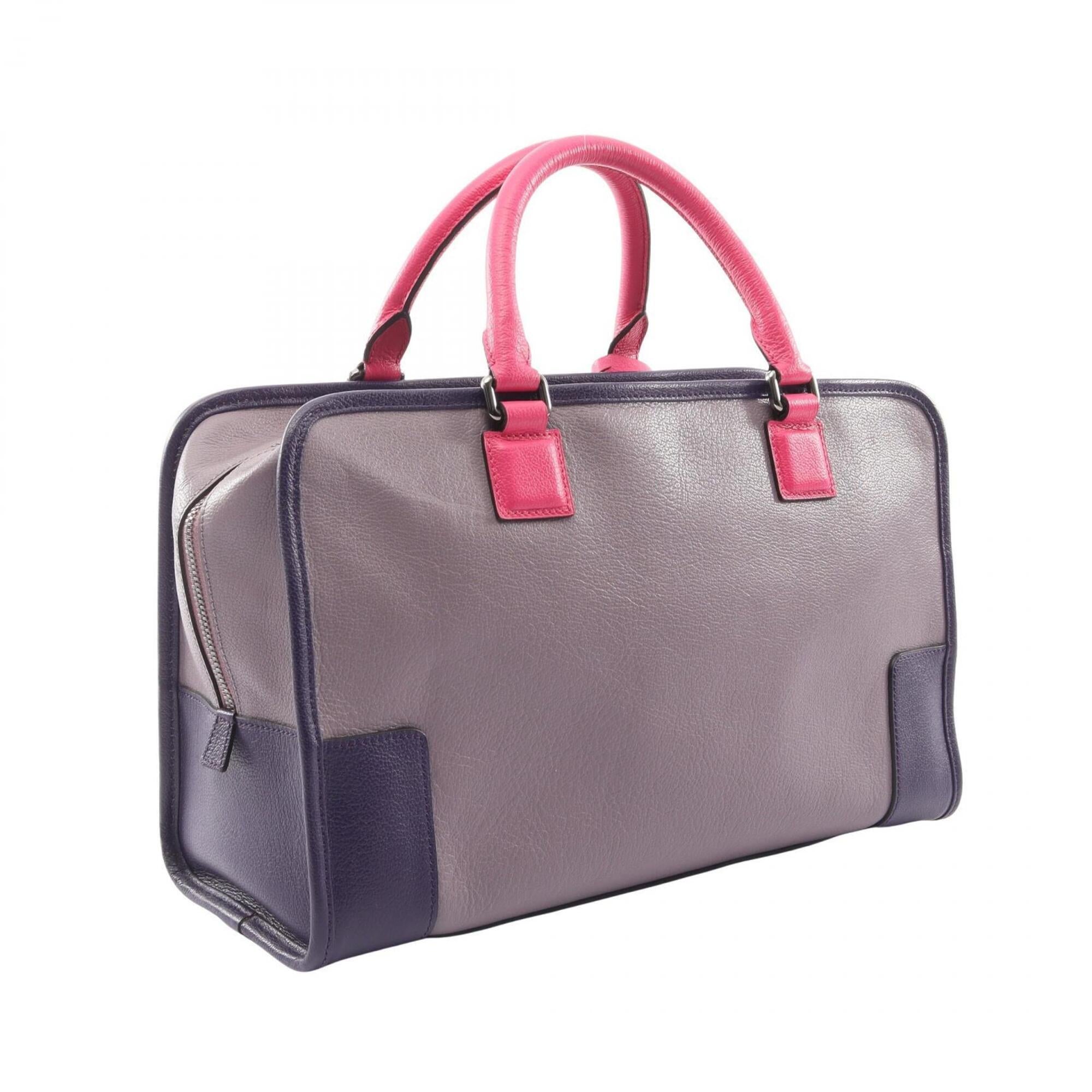 Loewe Pink Purple Leather Handbag (Pre-Owned)