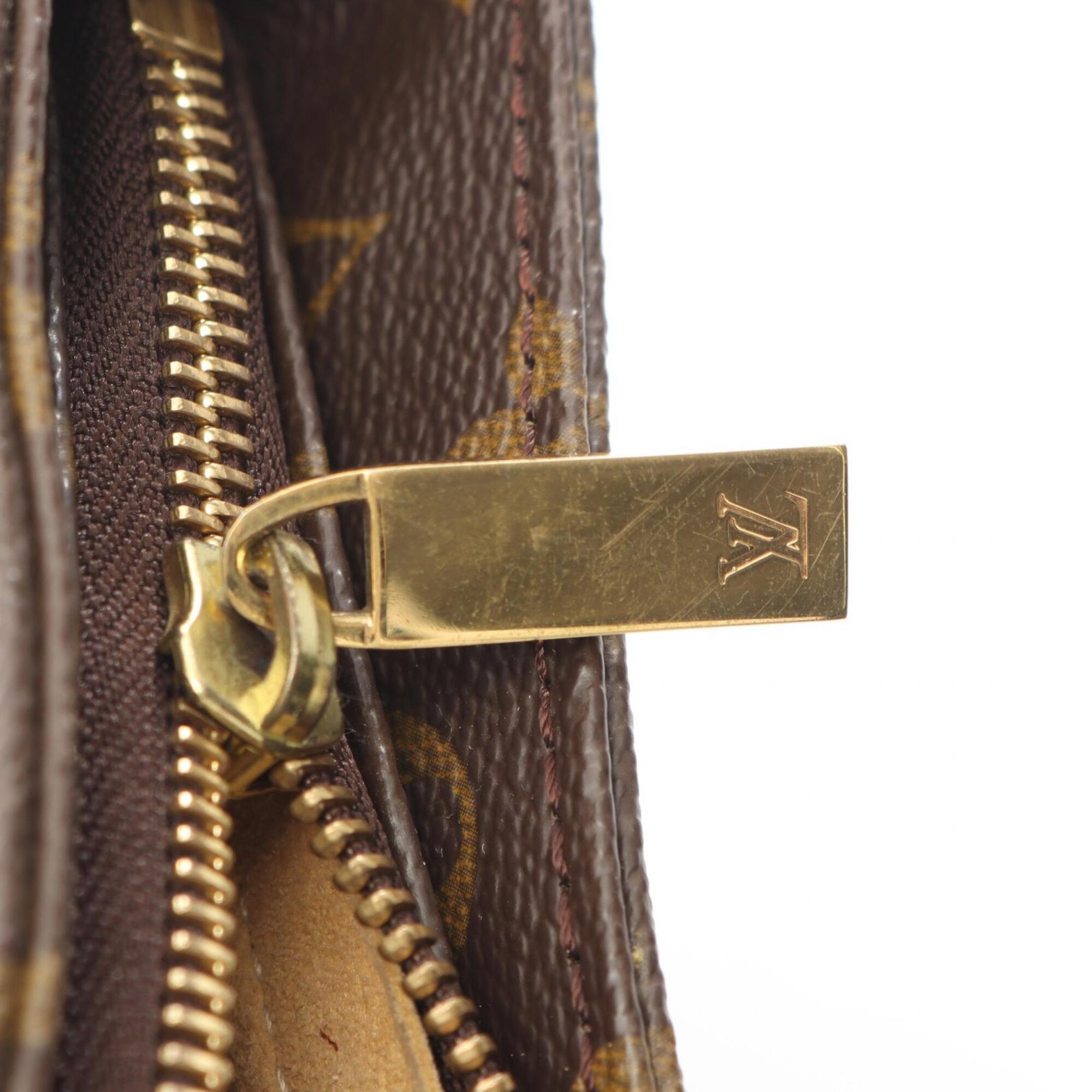 Louis Vuitton Brown Monogram Leather Coated Canvas Handbag Shoulder Bag (Pre-Owned)