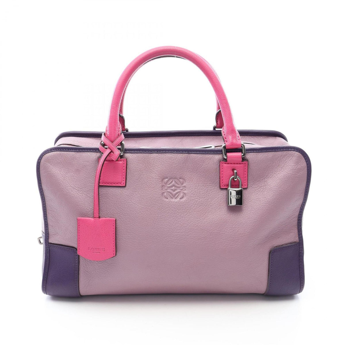 Loewe Pink Purple Leather Handbag (Pre-Owned)