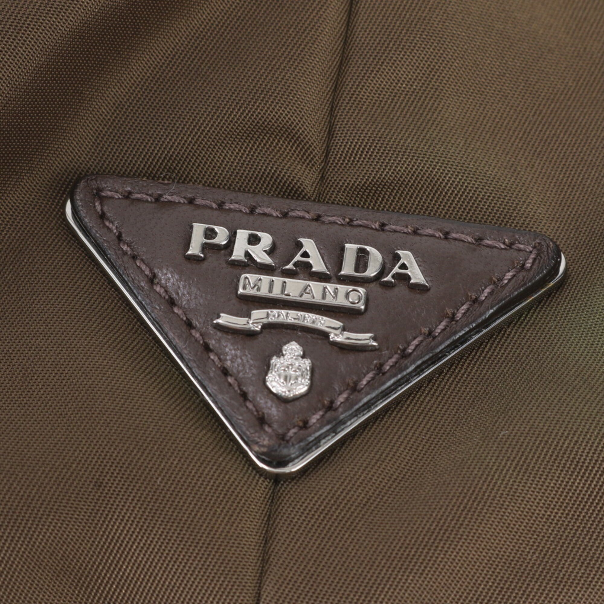 Prada Green Khaki Shoulder Bag Tote Bag (Pre-Owned)