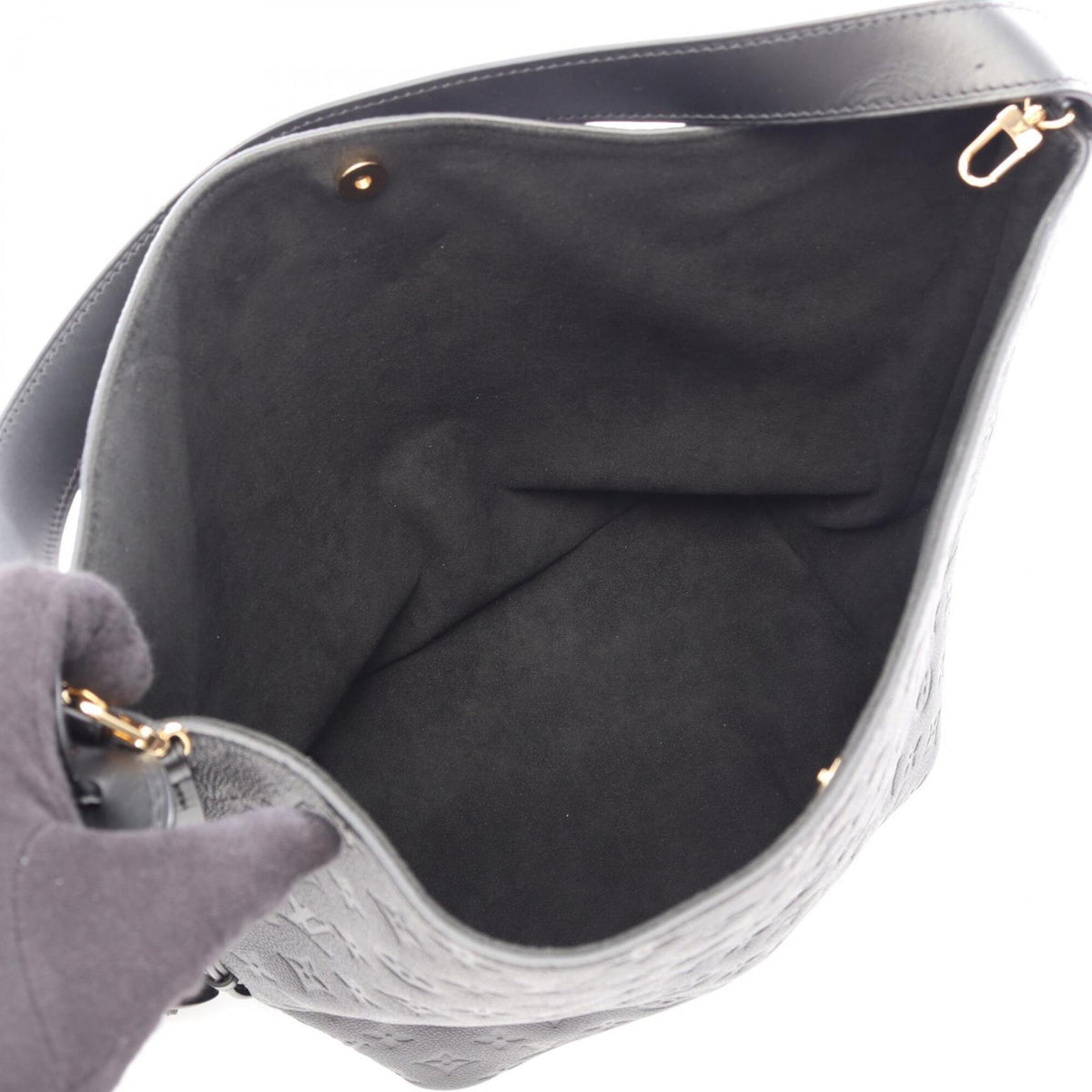 Louis Vuitton Black Noir Monogram Empreinte Handbag Shoulder Bag (Pre-Owned)