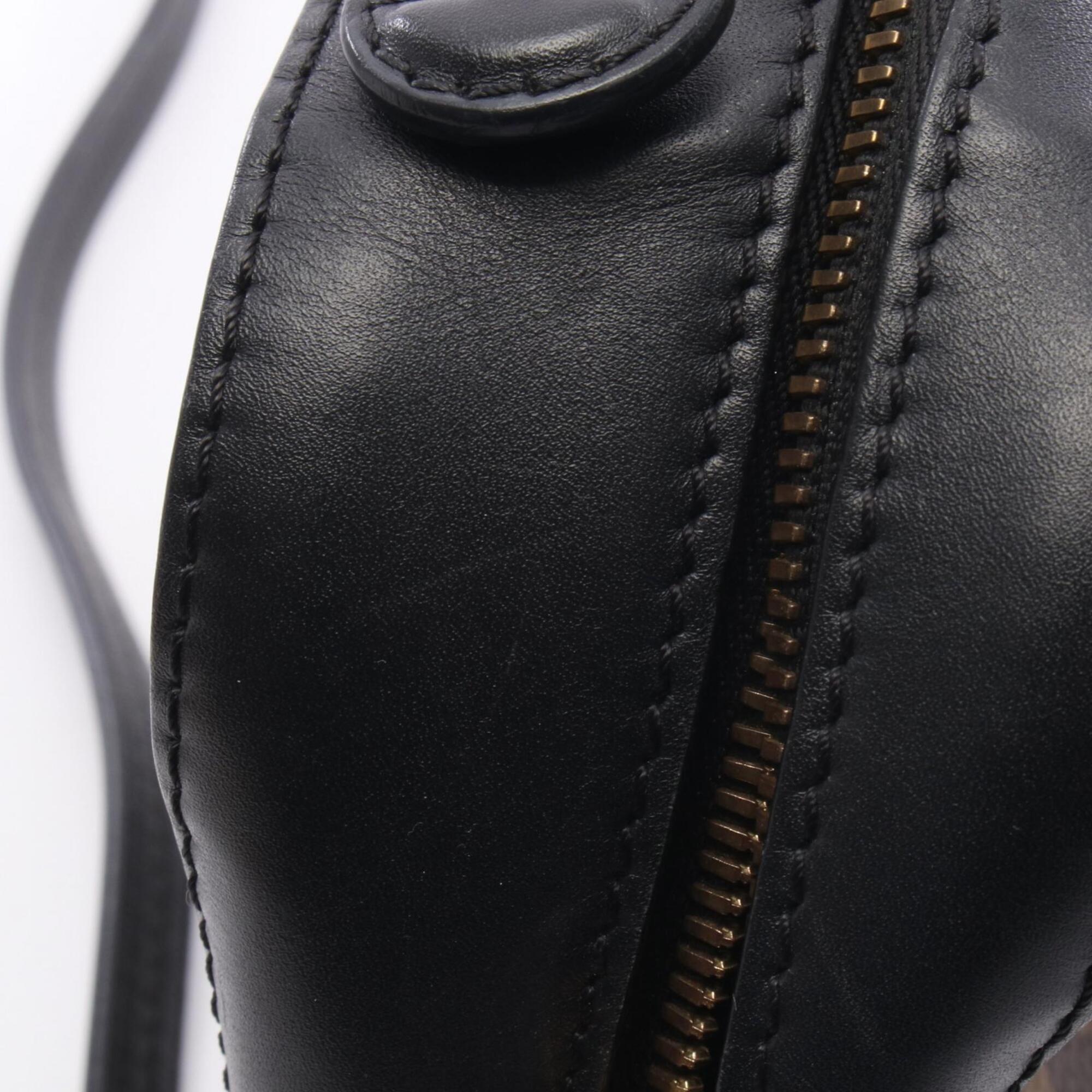 Louis Vuitton Black Brown Monogram Coated Canvas Leather Handbag Shoulder Bag (Pre-Owned)