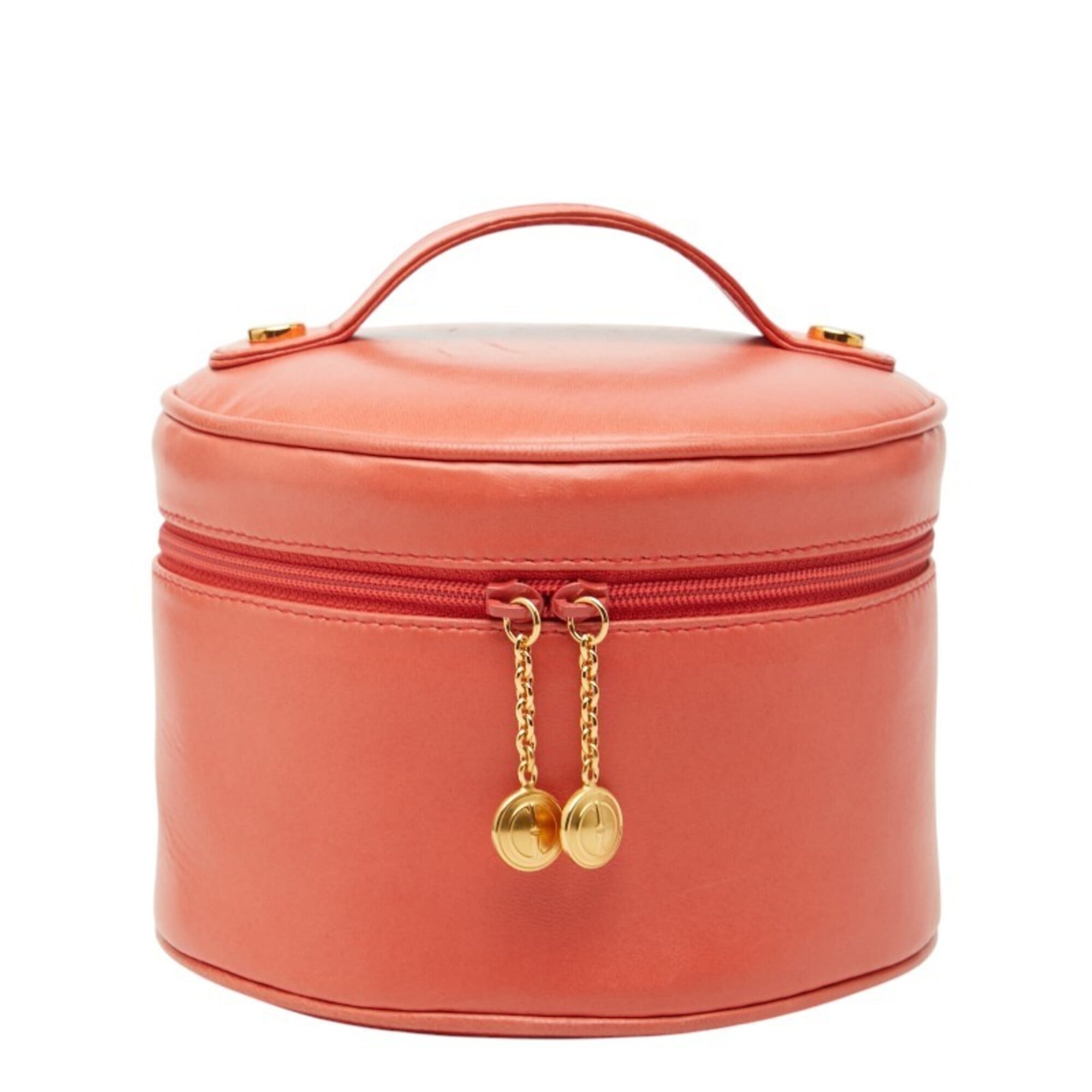 Gucci Pink Pink Orange Leather Vanity Bag (Pre-Owned)