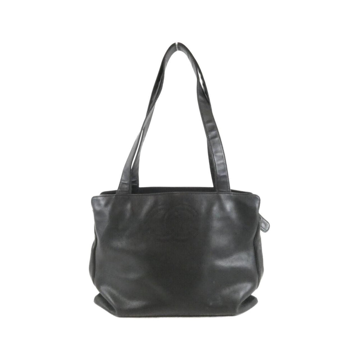 Chanel Black Leather Handbag (Pre-Owned)