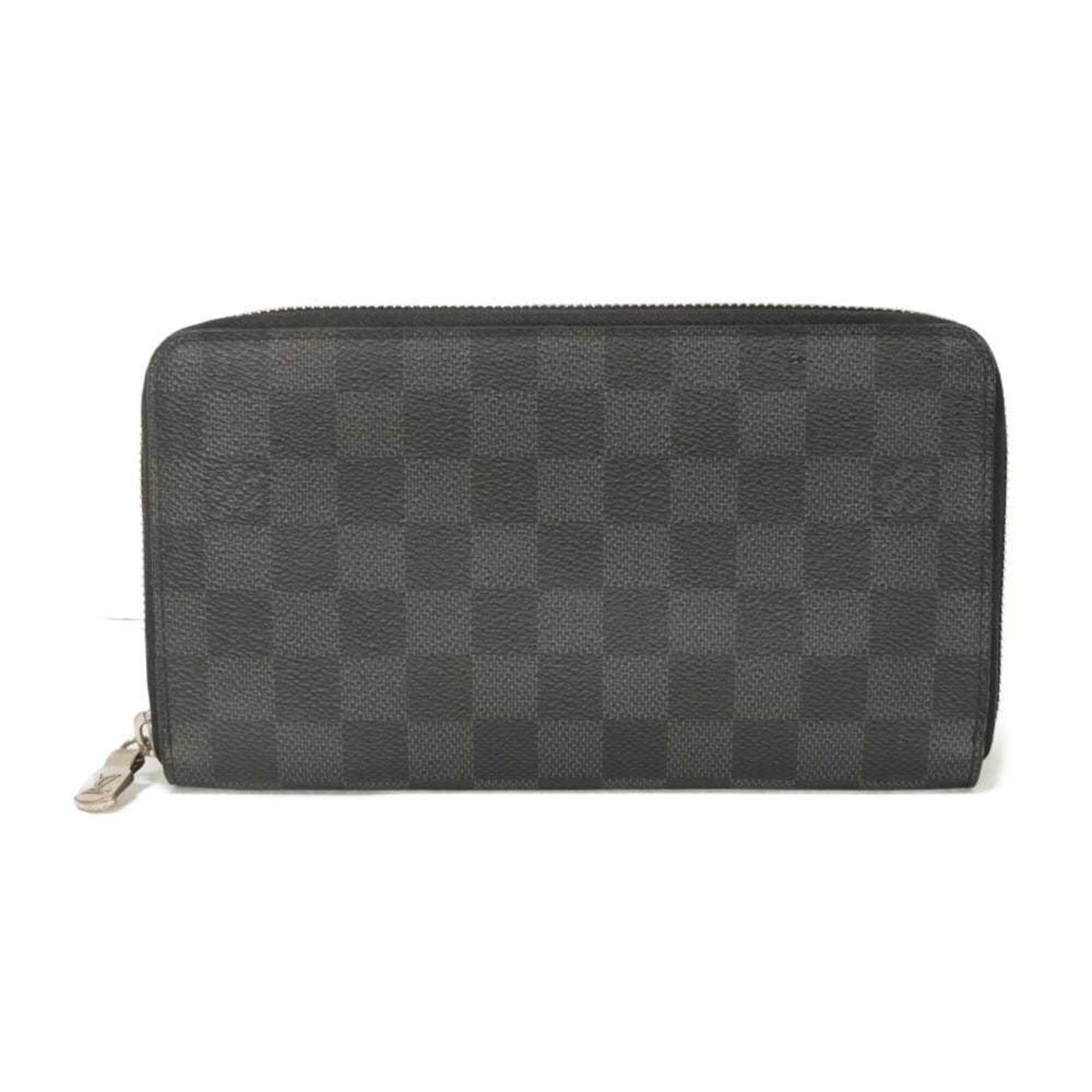 Louis Vuitton Damier Graphite Black Noir Damier Graphite Canvas Leather Long Wallet (Bi-Fold) (Pre-Owned)