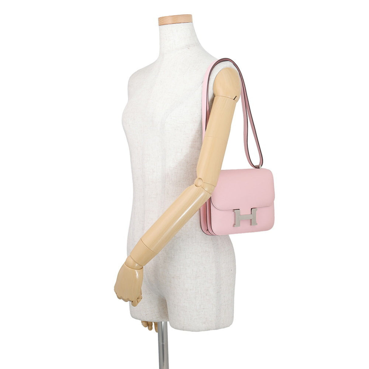 Hermes Constance Rose Sakura Swift Leather Handbag Shoulder Bag (Pre-Owned)