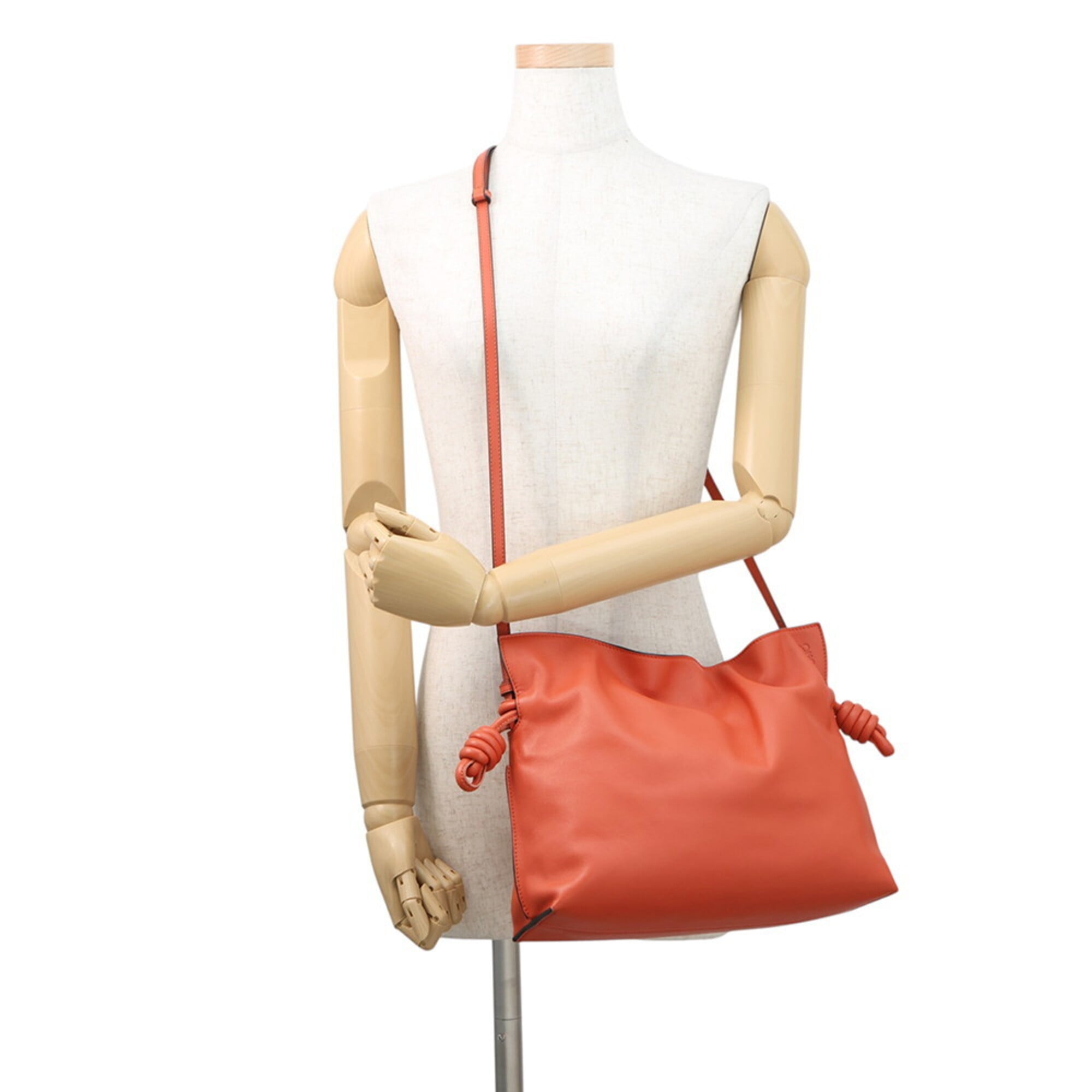 Loewe Orange Leather Clutch Bag Shoulder Bag (Pre-Owned)