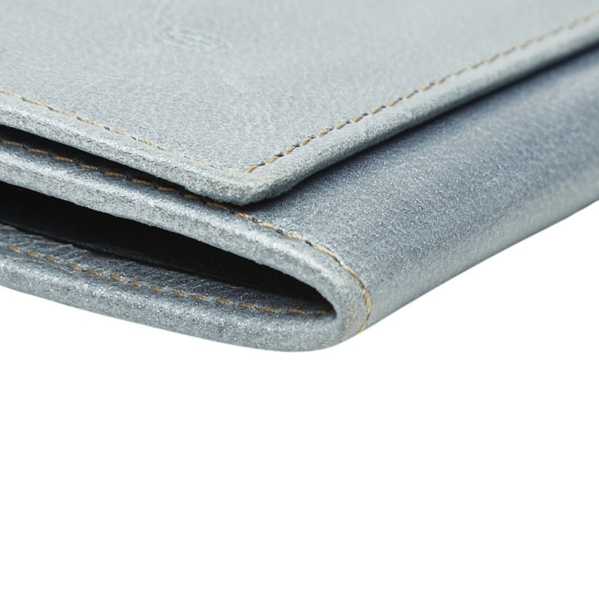 Cartier Happy Birthday Metallic Blue Leather Long Wallet (Bi-Fold) (Pre-Owned)