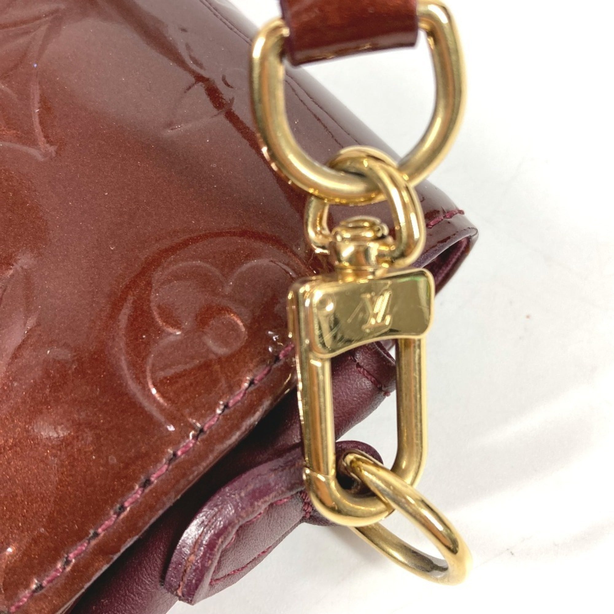 Louis Vuitton Purple Rouge Fauviste Monogram Vernis Canvas Clutch Bag Shoulder Bag (Pre-Owned)