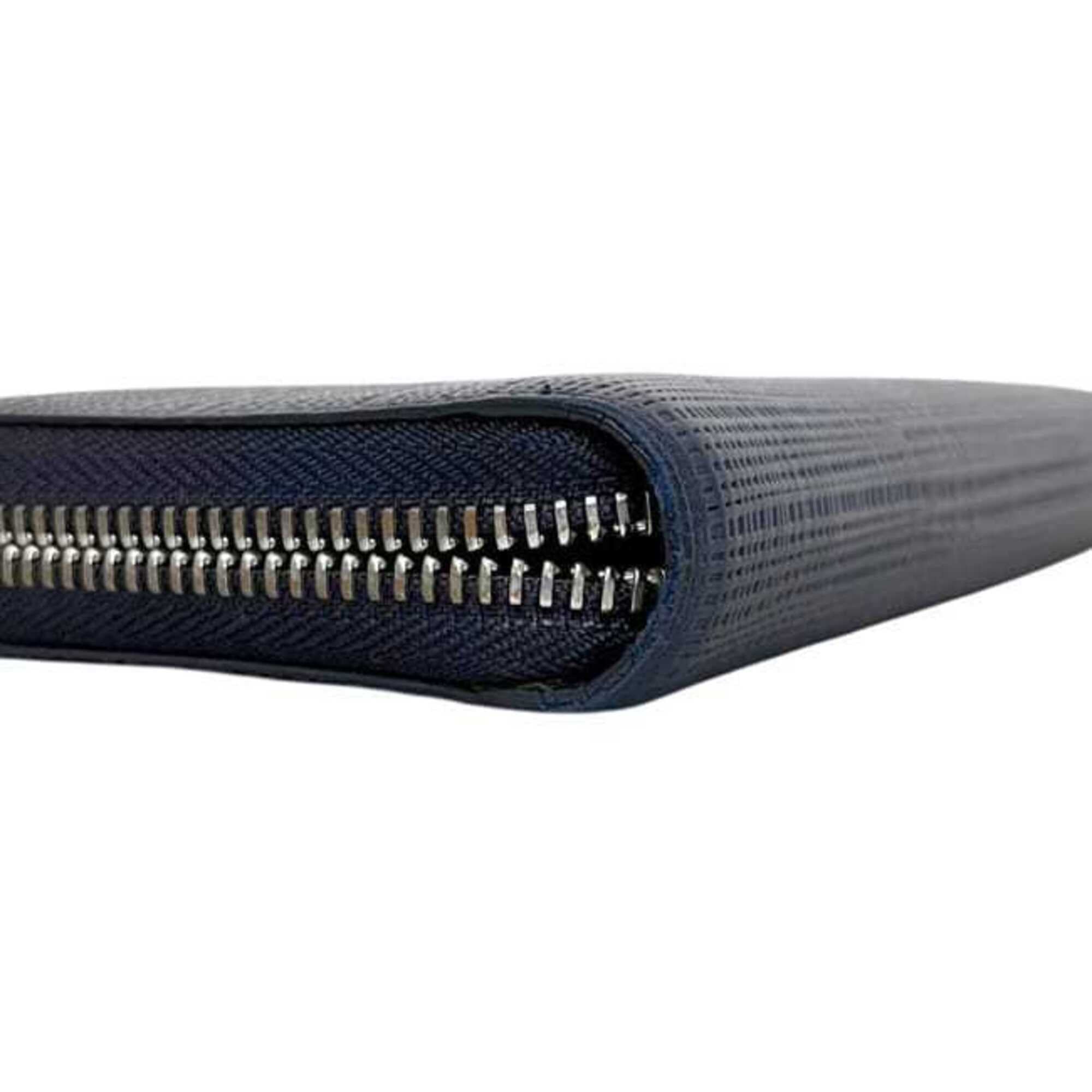 Loewe Navy Leather Long Wallet (Bi-Fold) (Pre-Owned)