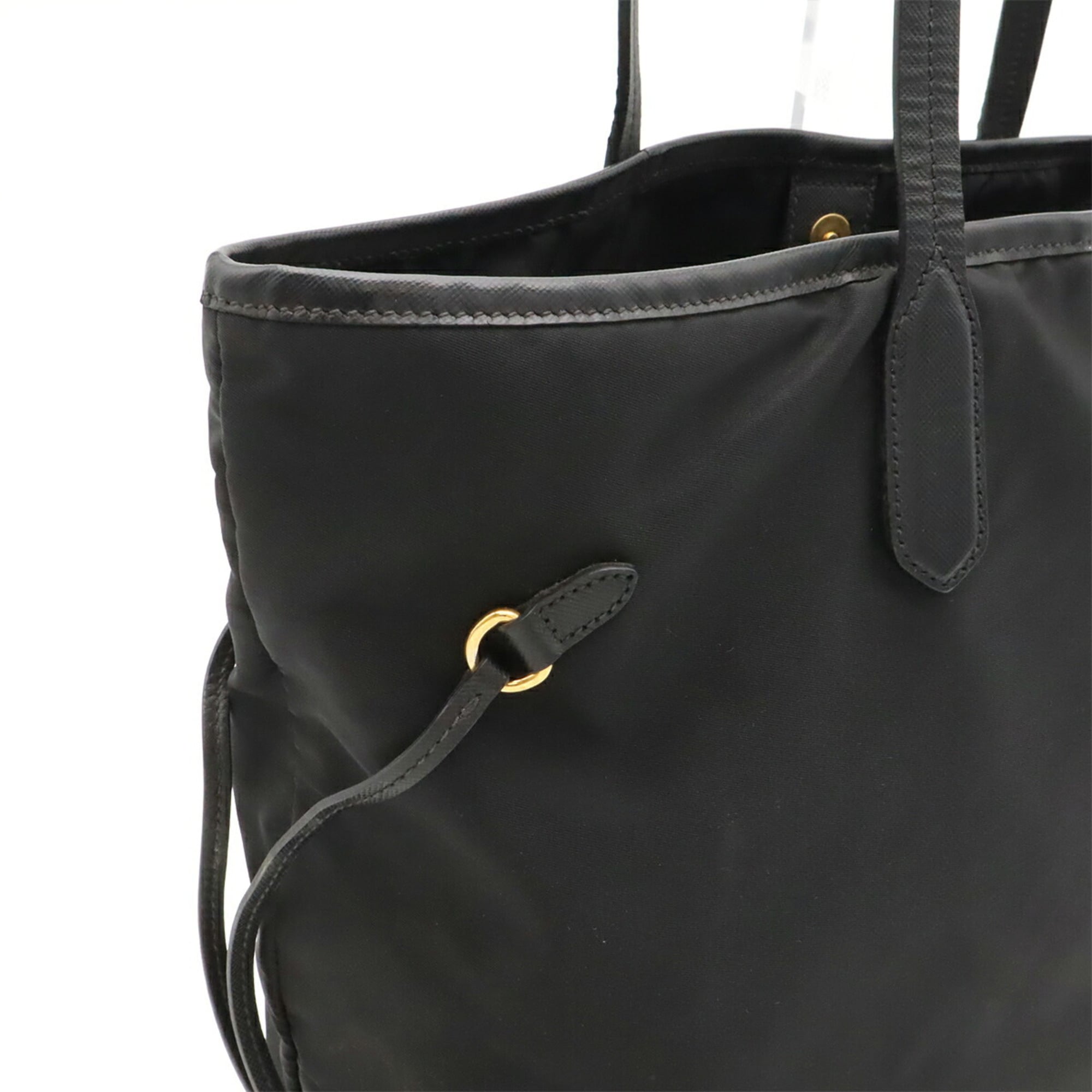 Prada Black Nero Nylon Shoulder Bag Tote Bag (Pre-Owned)