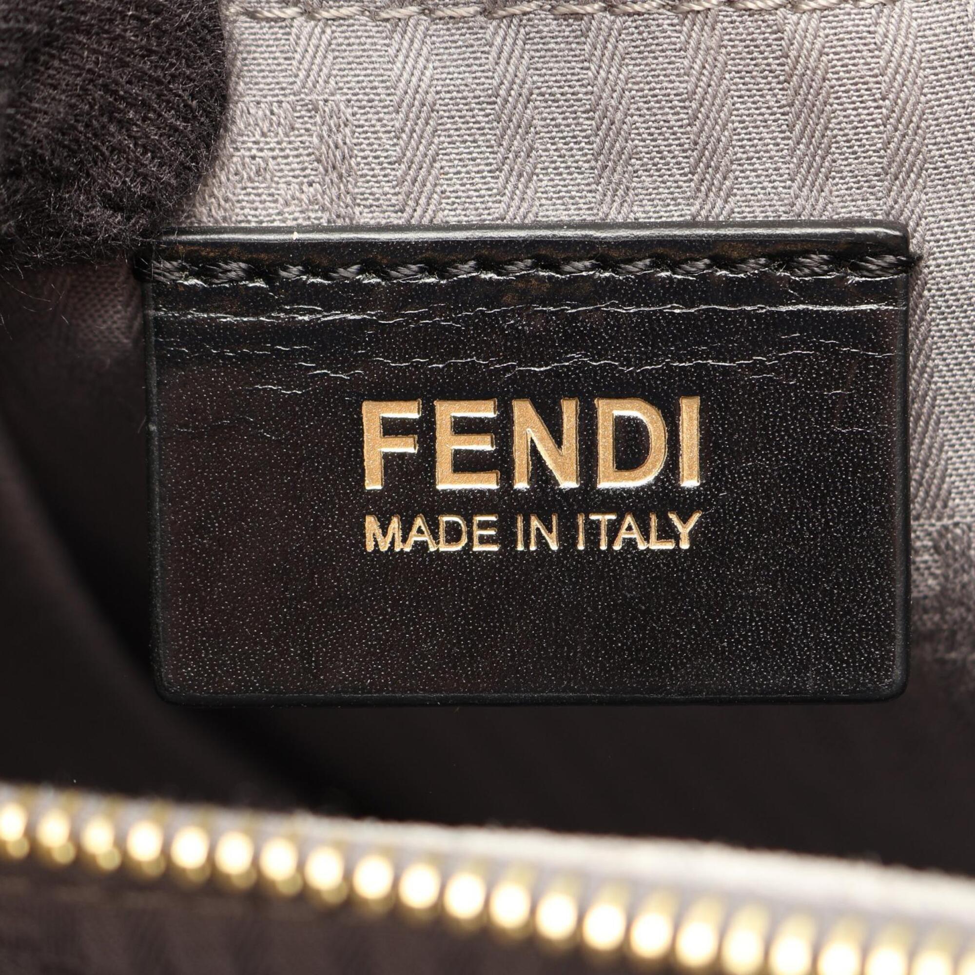 Fendi Gray Leather Handbag (Pre-Owned)