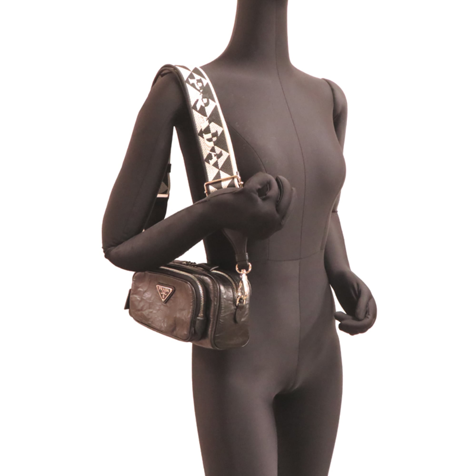 Prada Black Nappa Leather Leather Shoulder Bag (Pre-Owned)