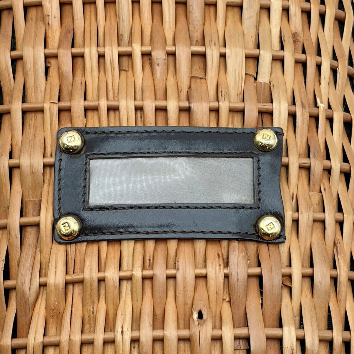 Fendi Brown Dark Brown Wisteria Vine Leather Basket (Pre-Owned)