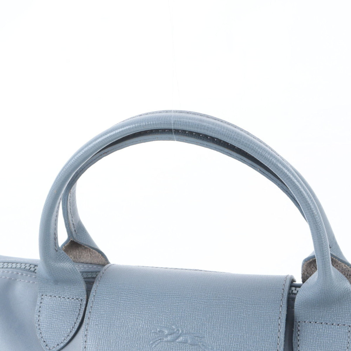 Longchamp Le Pliage Leather Nylon Handbag Shoulder Bag (Pre-Owned)