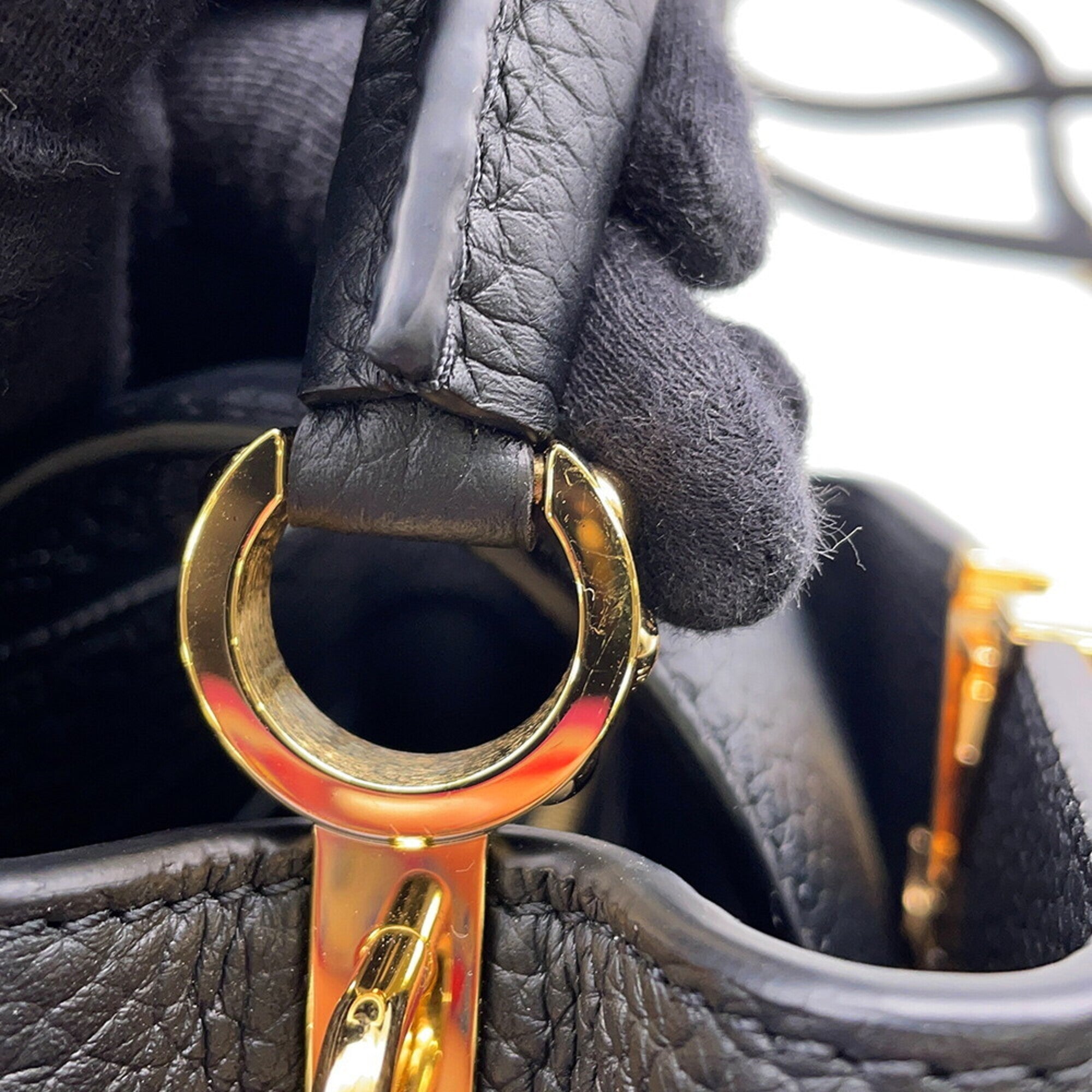 Louis Vuitton Black Noir Exotic Leather Handbag (Pre-Owned)