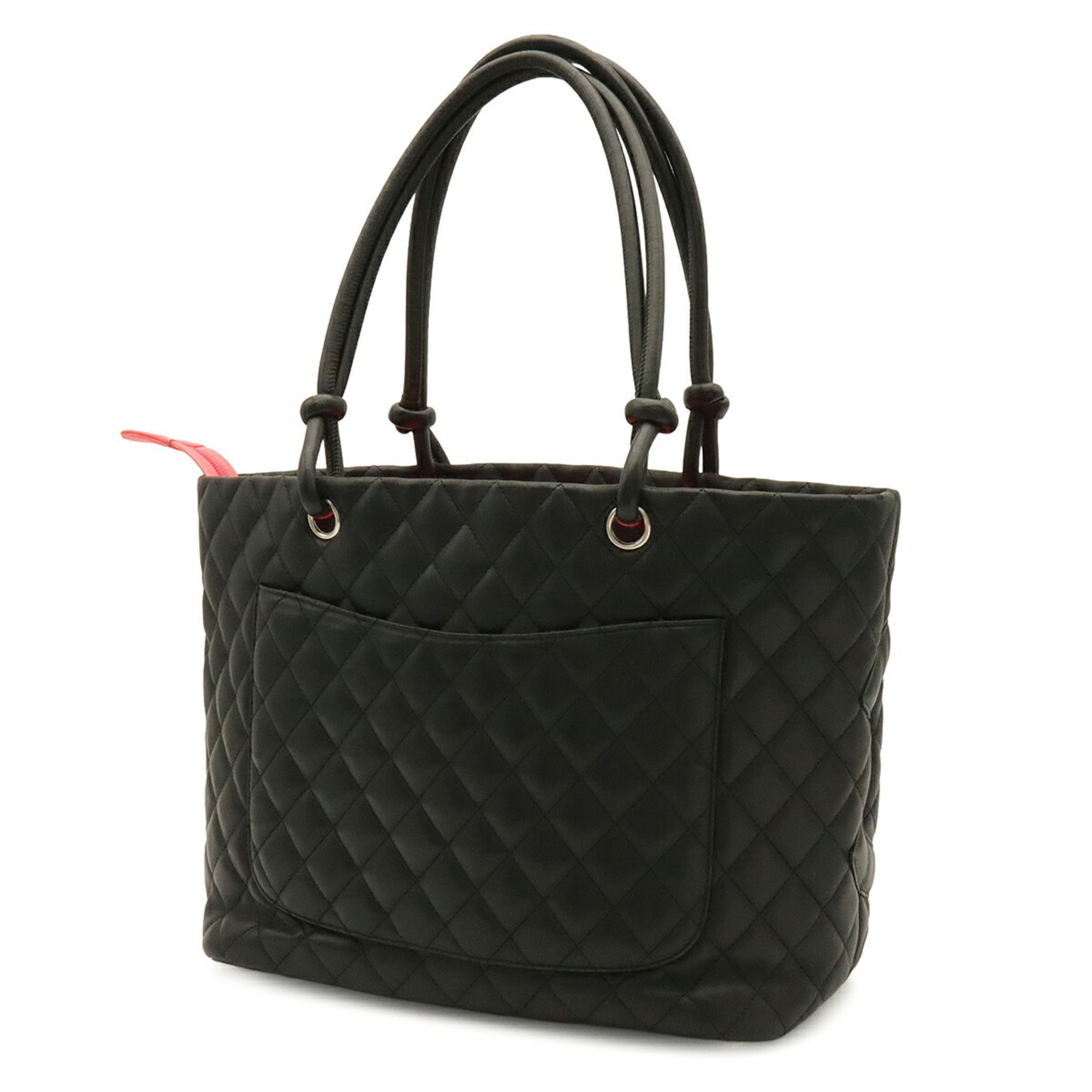 Chanel Black Pink Cambon Ligne Shoulder Bag Tote Bag (Pre-Owned)