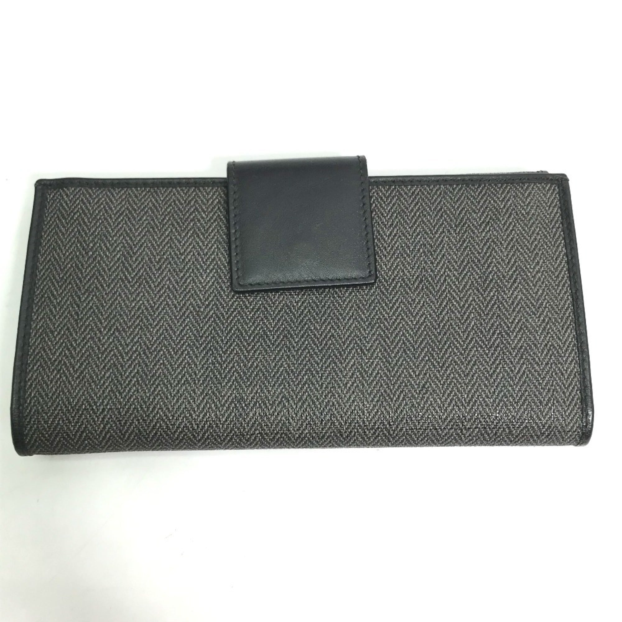 Bvlgari Gray Pvc Leather Long Wallet (Bi-Fold) (Pre-Owned)