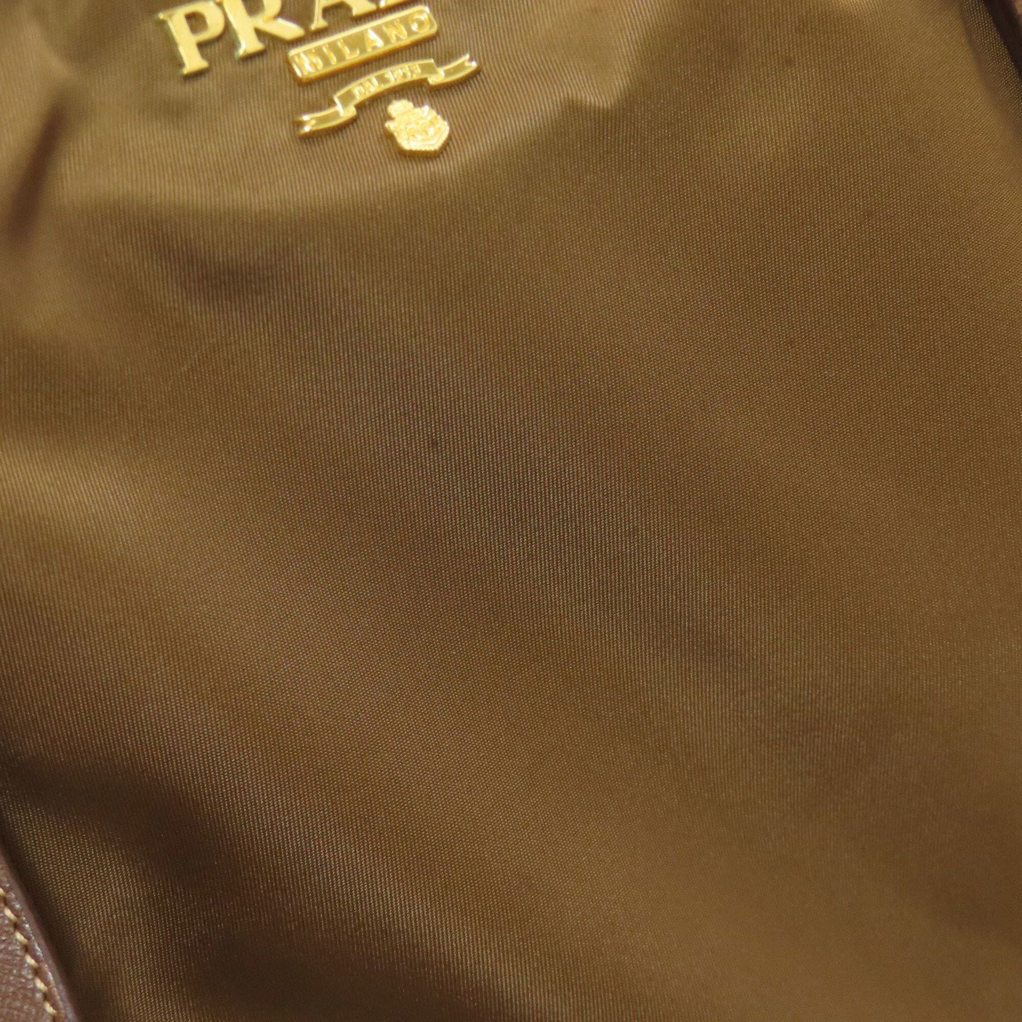 Prada Brown Nylon Handbag (Pre-Owned)