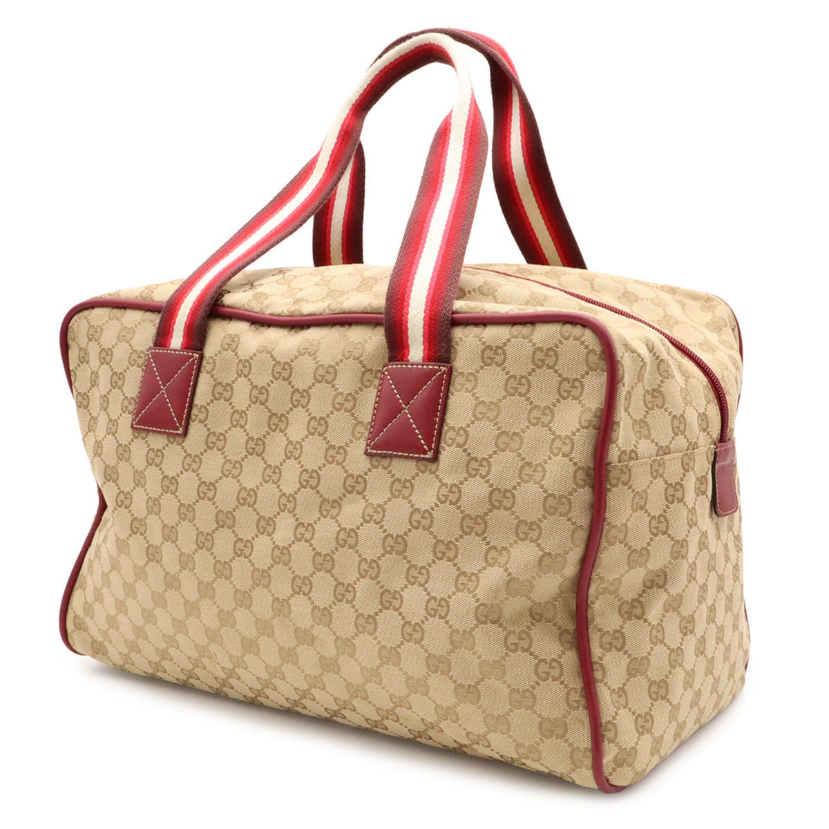 Gucci Beige Gg Canvas Boston Bag Shoulder Bag (Pre-Owned)