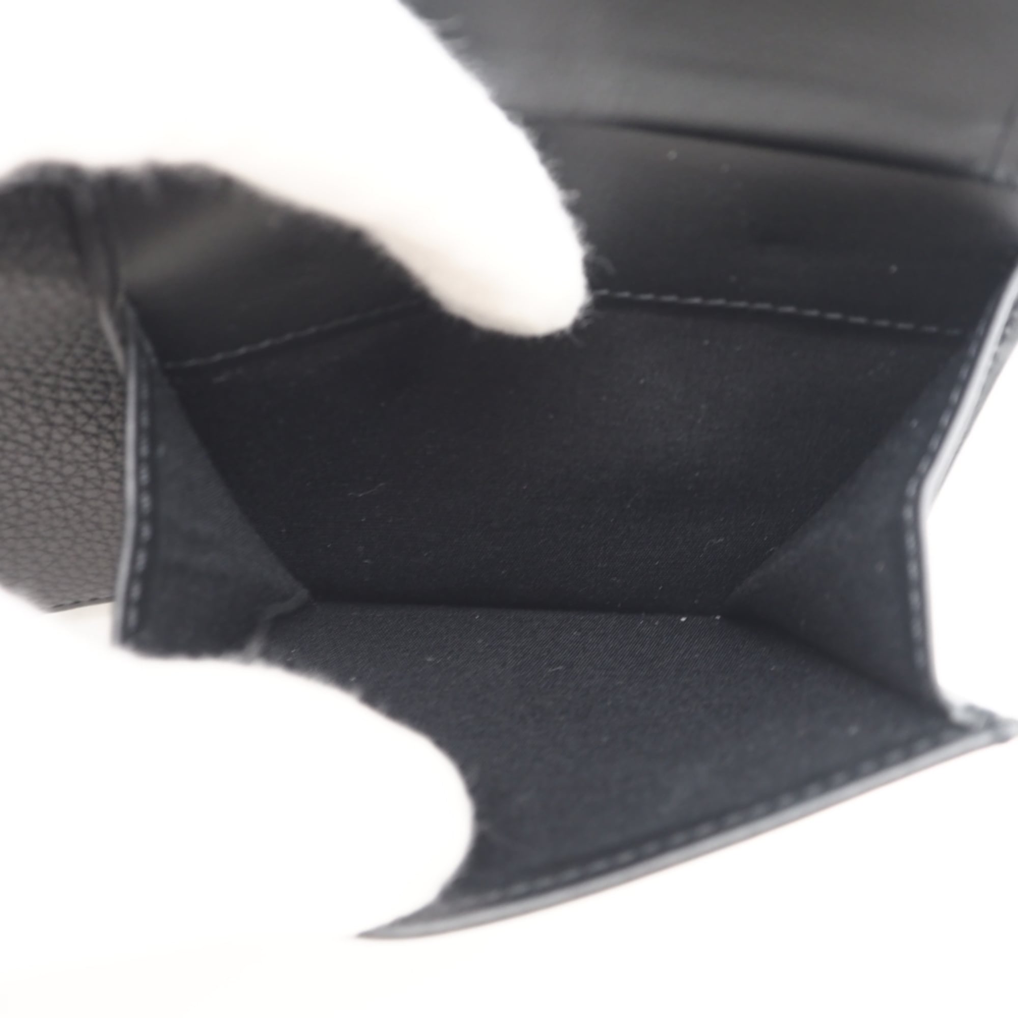 Christian Dior Navy Black Canvas Leather Wallet (Bi-Fold) (Pre-Owned)