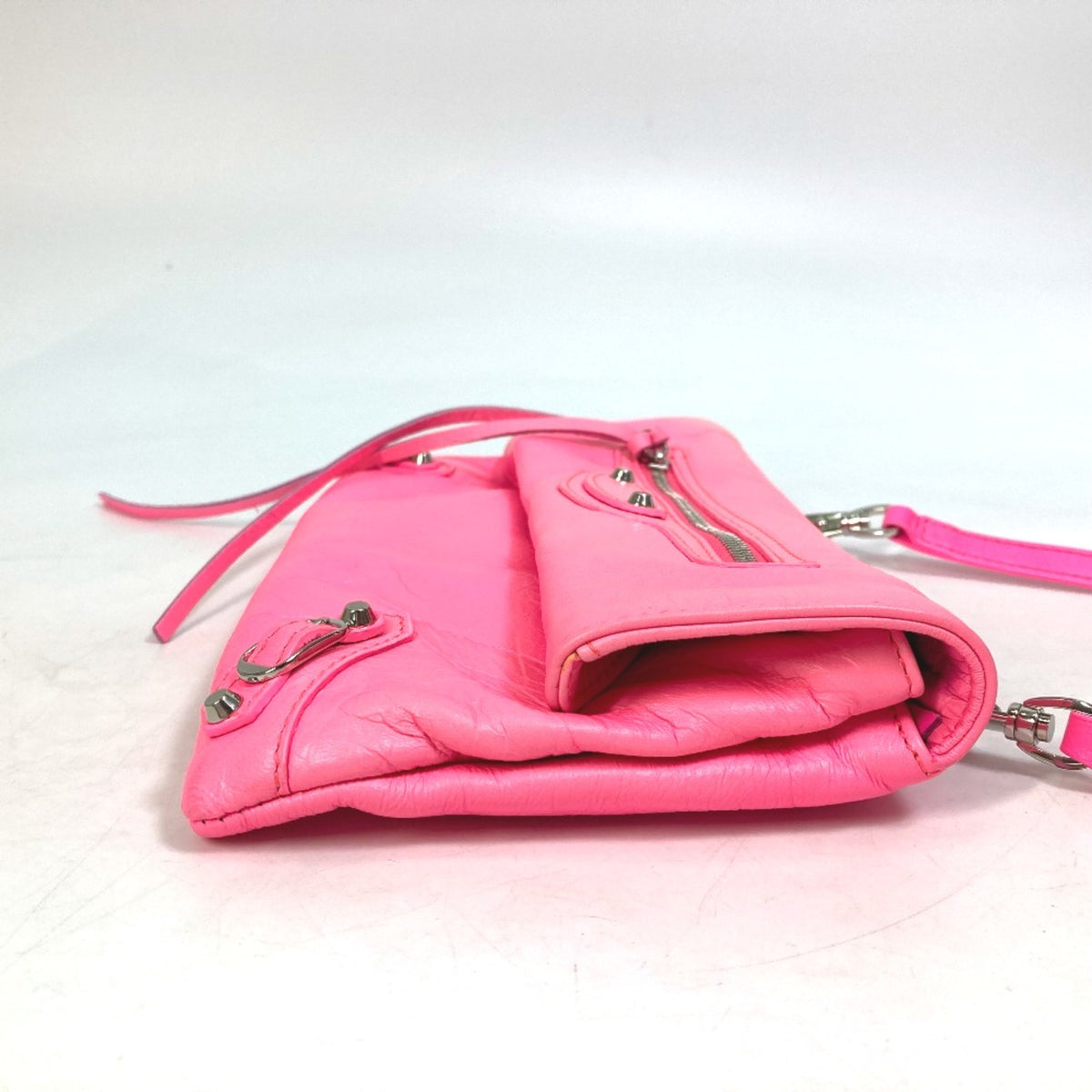Balenciaga Pink Leather Clutch Bag (Pre-Owned)