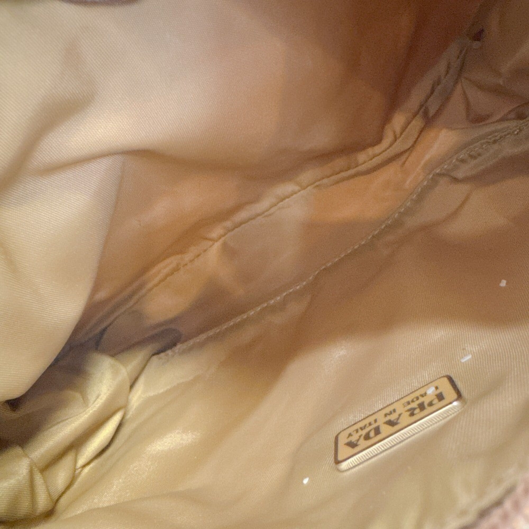 Prada Beige Nylon Pouch (Pre-Owned)