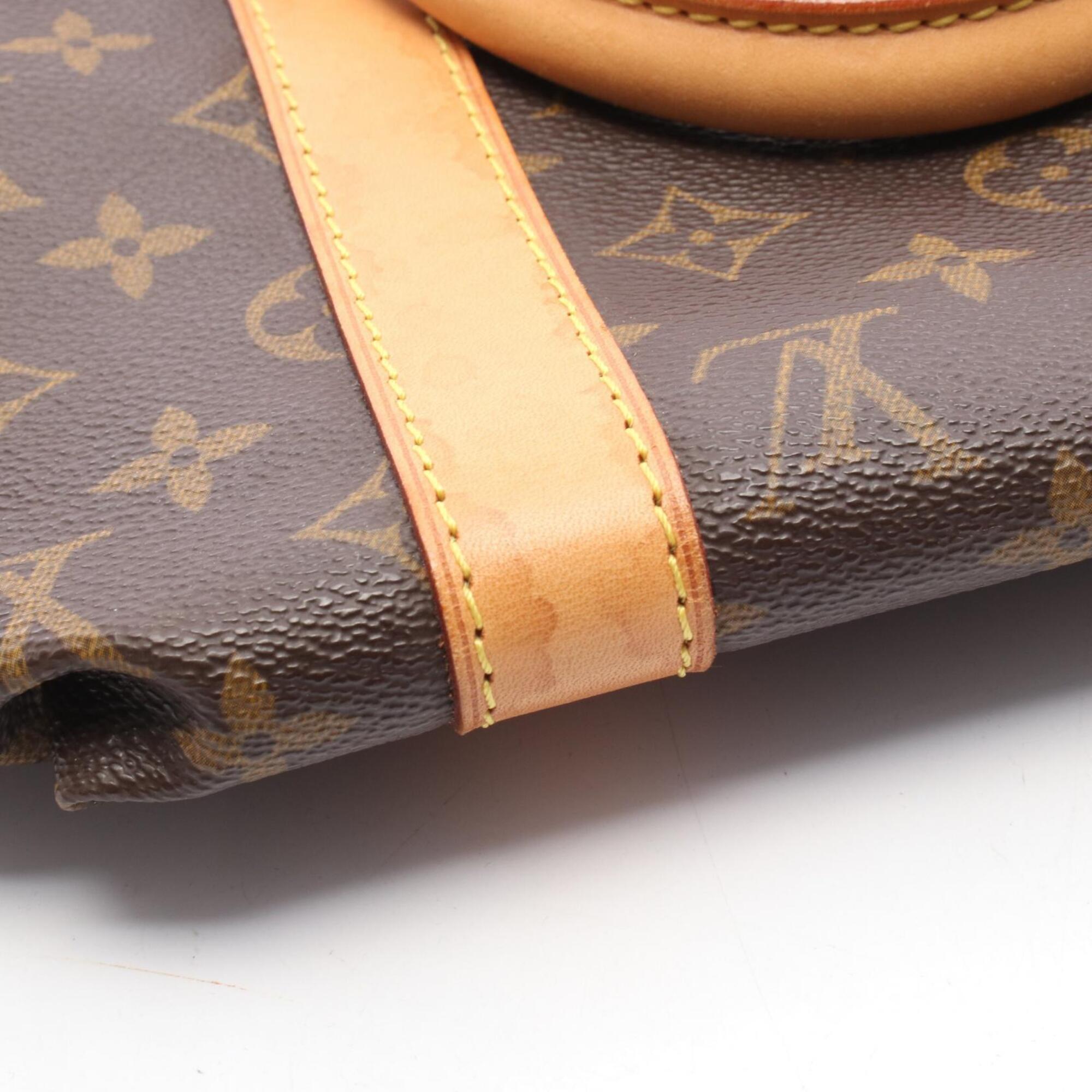 Louis Vuitton Brown Pvc Coated Canvas Leather Boston Bag (Pre-Owned)