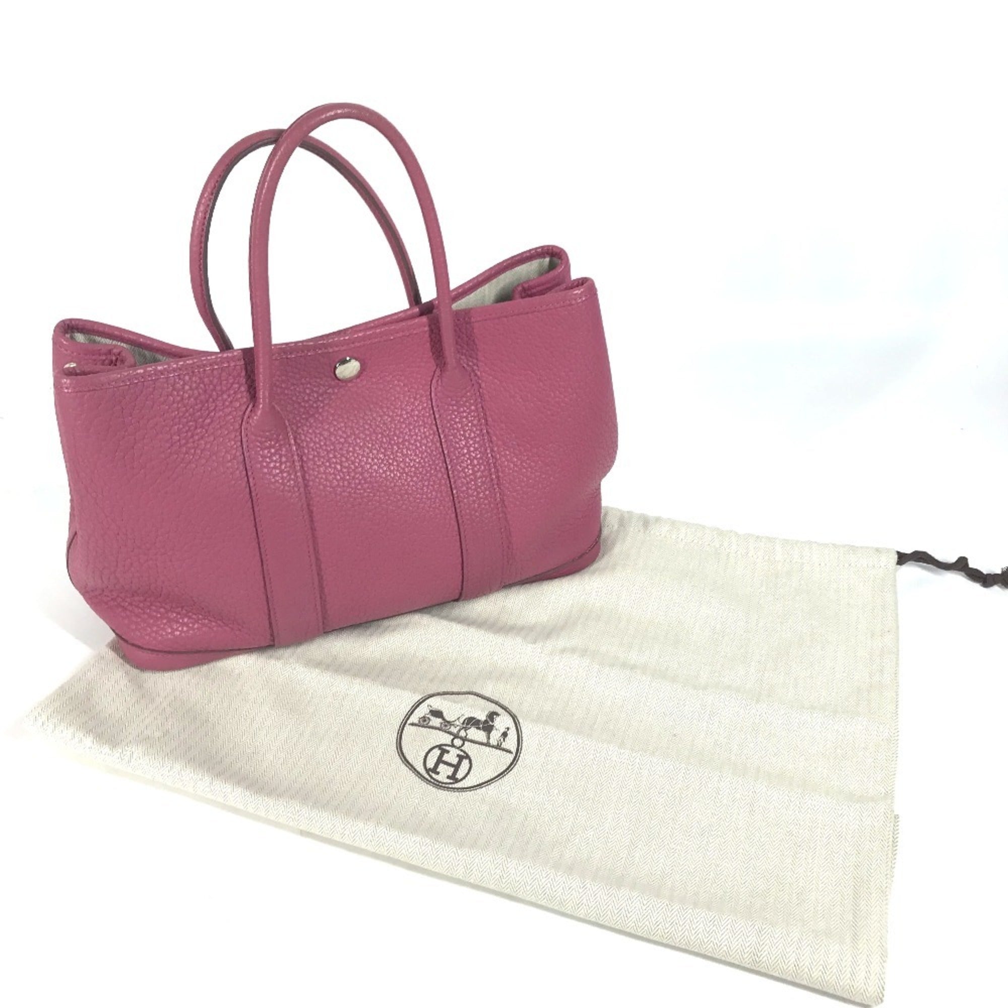 Hermes Garden Purple Tosca Negonda Leather Handbag Tote Bag (Pre-Owned)