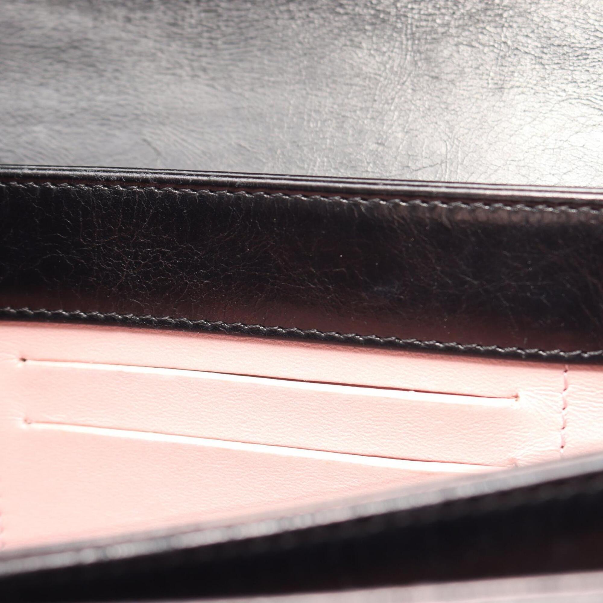 Chanel Black Leather Handbag Shoulder Bag (Pre-Owned)