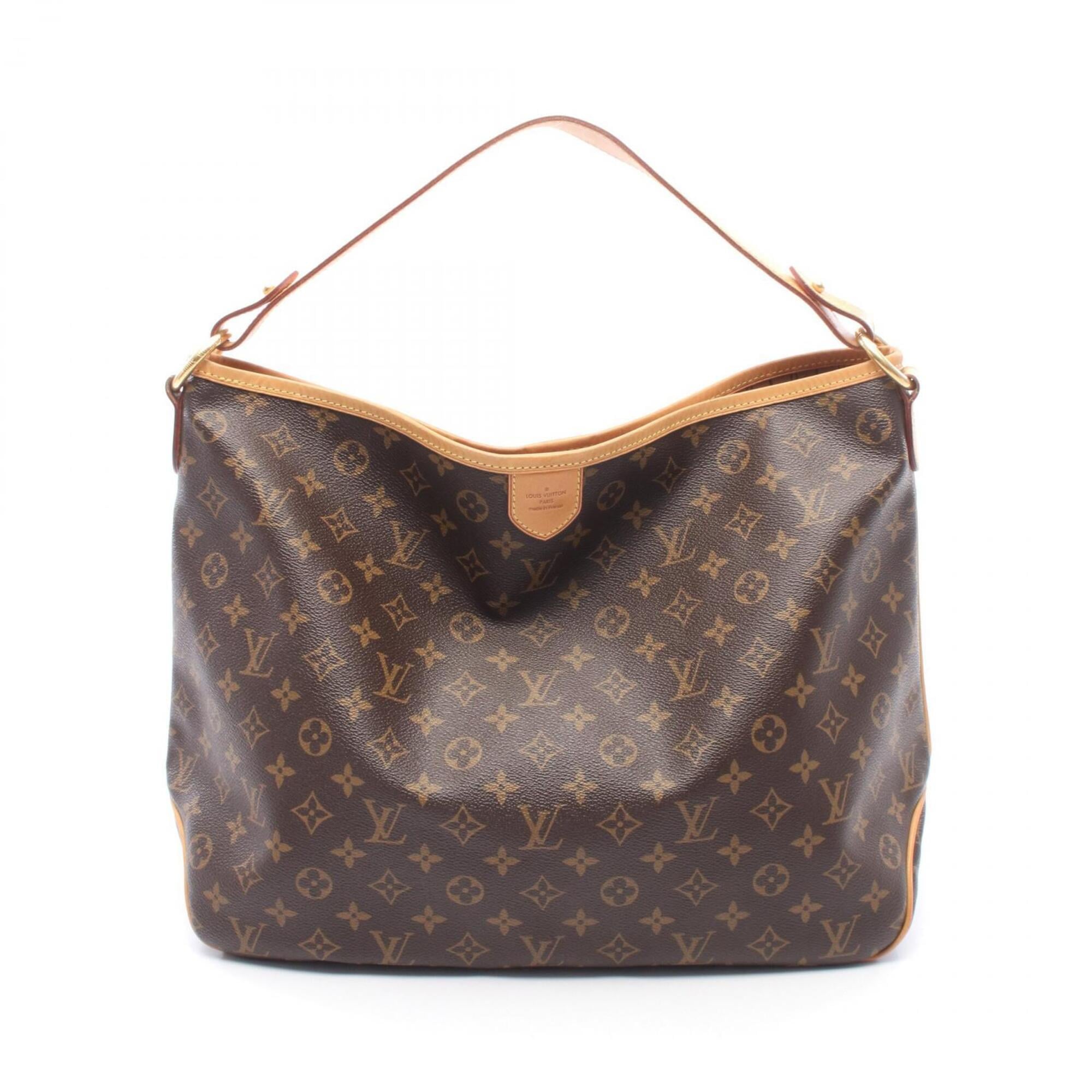 Louis Vuitton Brown Coated Canvas Leather Handbag Shoulder Bag (Pre-Owned)