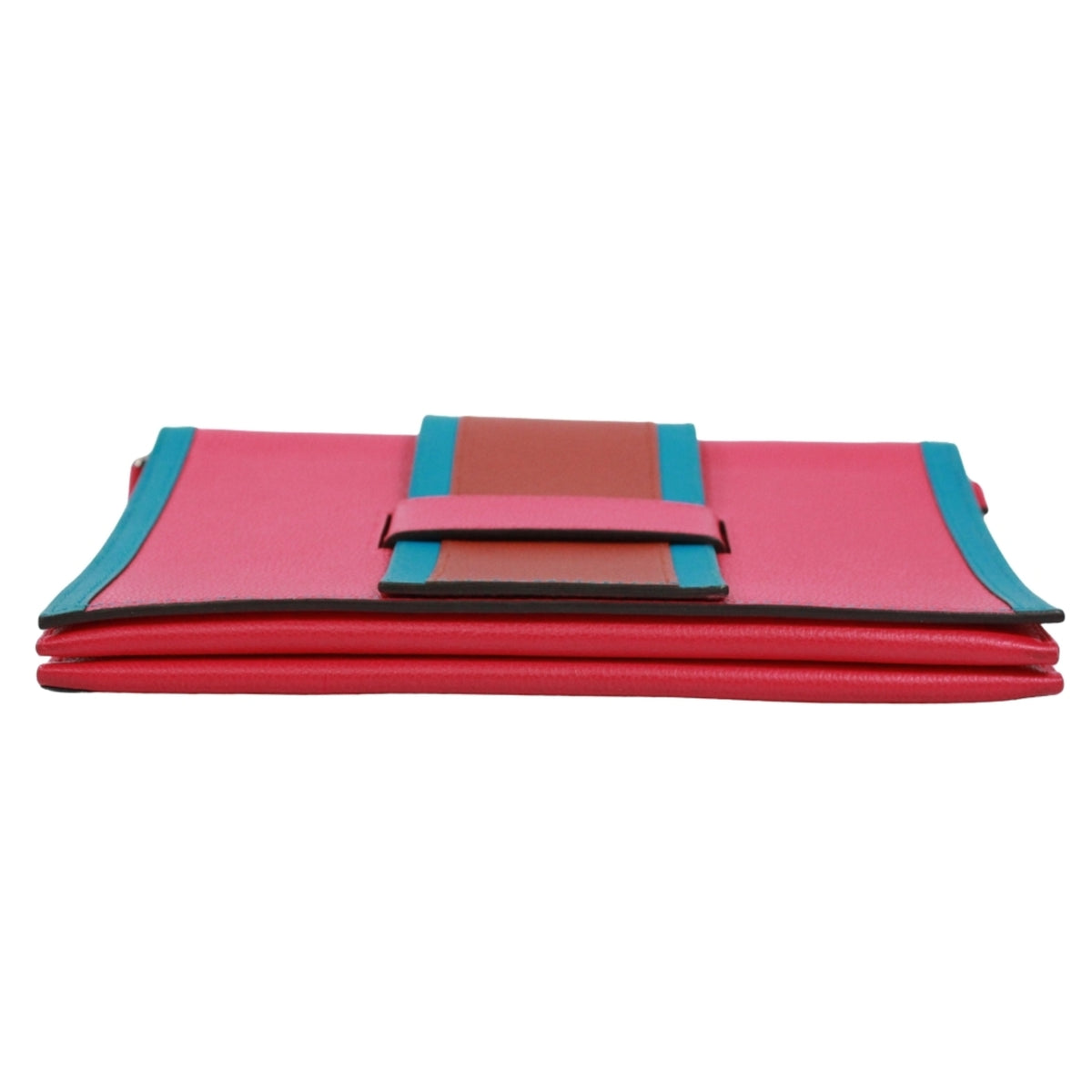 Hermes Blue Brown Pink Togo Leather Shoulder Bag (Pre-Owned)