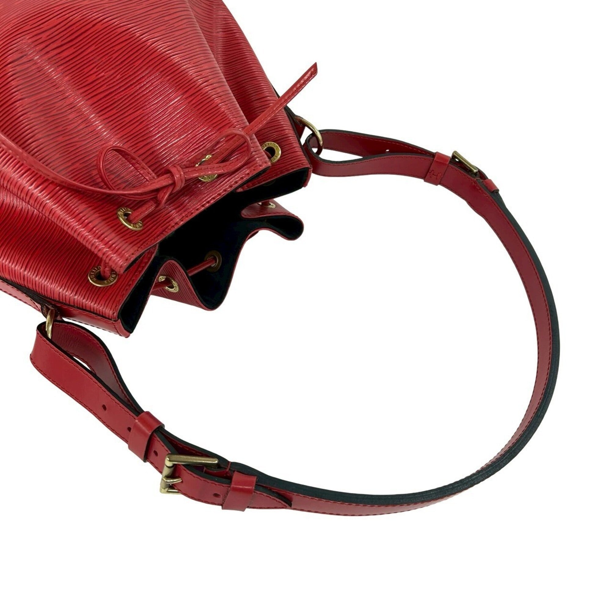 Louis Vuitton Red Color Leather Shoulder Bag (Pre-Owned)