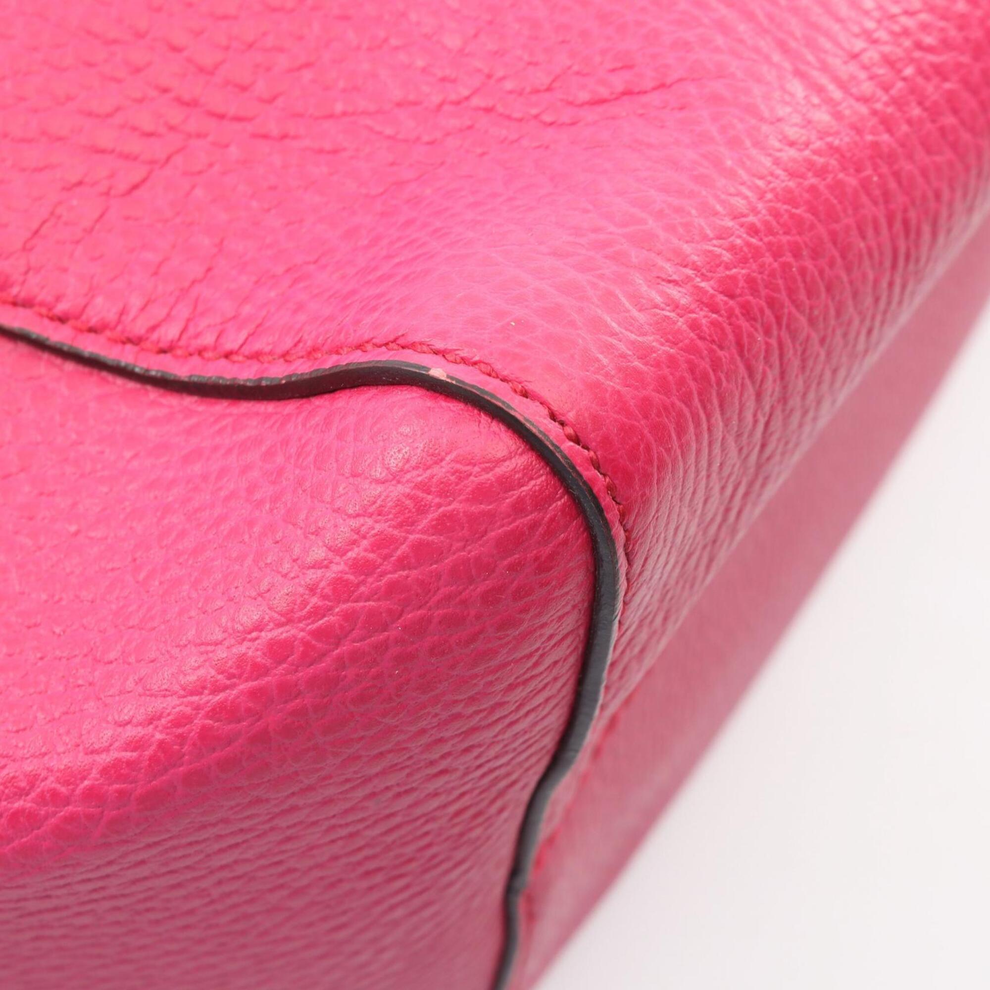 Gucci Pink Leather Handbag Tote Bag (Pre-Owned)