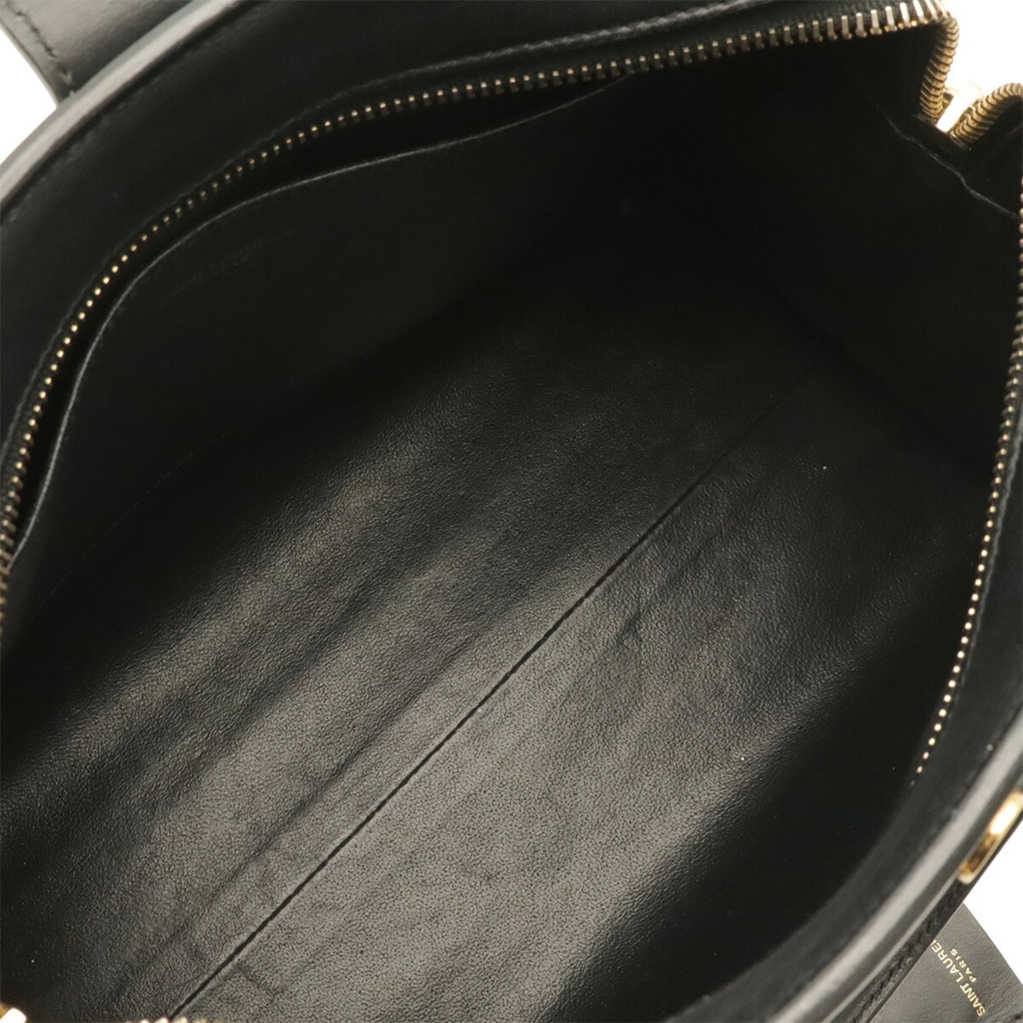 Yves Saint Laurent Black Leather Handbag Shoulder Bag (Pre-Owned)