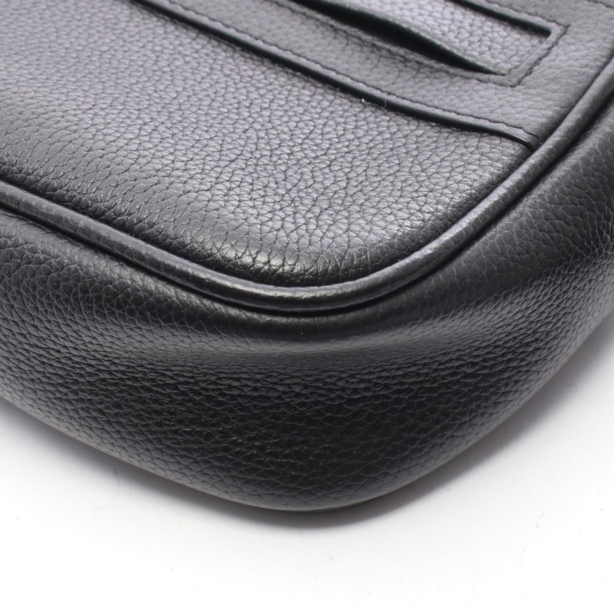 Yves Saint Laurent Black Leather Handbag Shoulder Bag (Pre-Owned)
