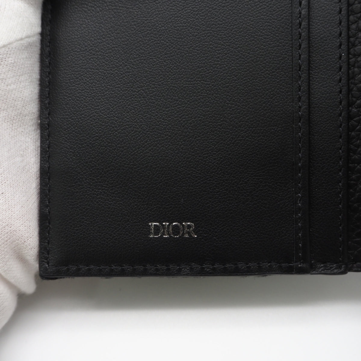 Christian Dior Black Jacquard Long Wallet (Bi-Fold) (Pre-Owned)
