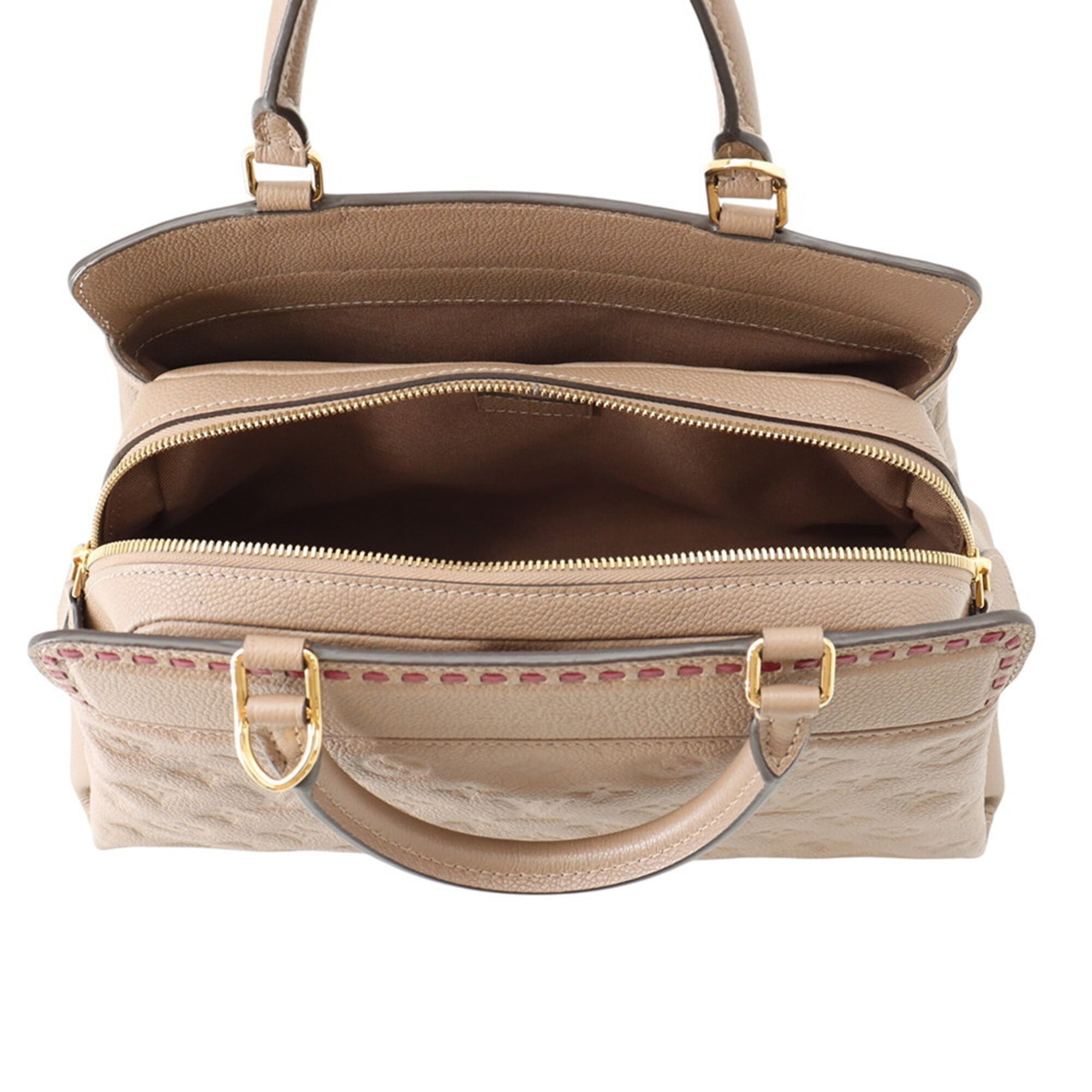 Louis Vuitton Taupe Monogram Empreinte Handbag Shoulder Bag (Pre-Owned)