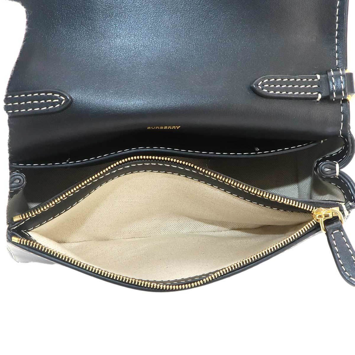 Burberry Black Leather Shoulder Bag (Pre-Owned)