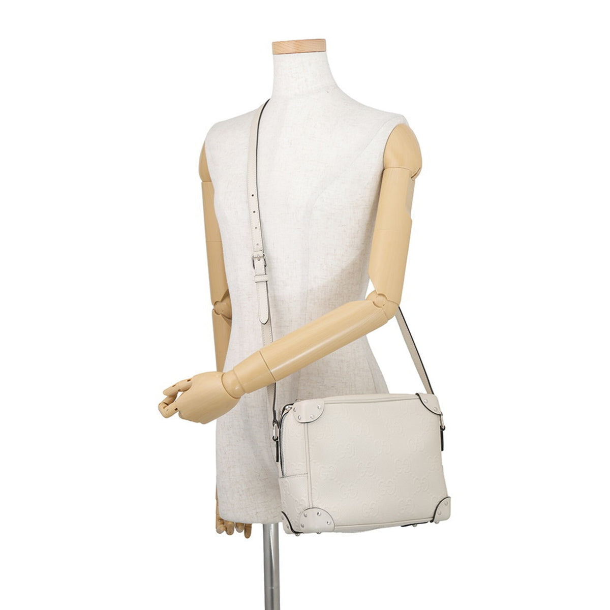 Gucci Ivory White Leather Handbag Shoulder Bag (Pre-Owned)